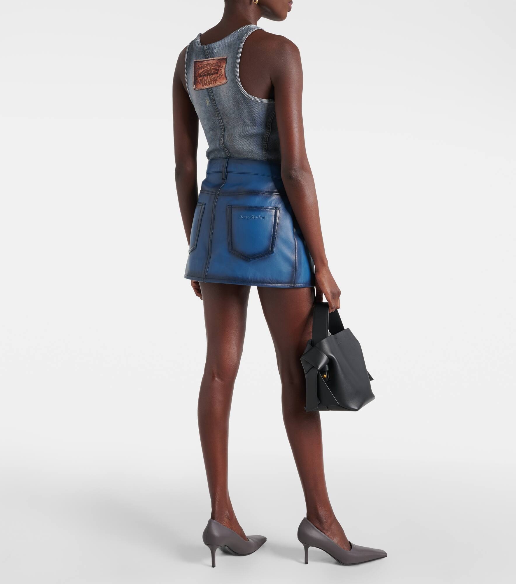 Lacaria leather miniskirt - 3