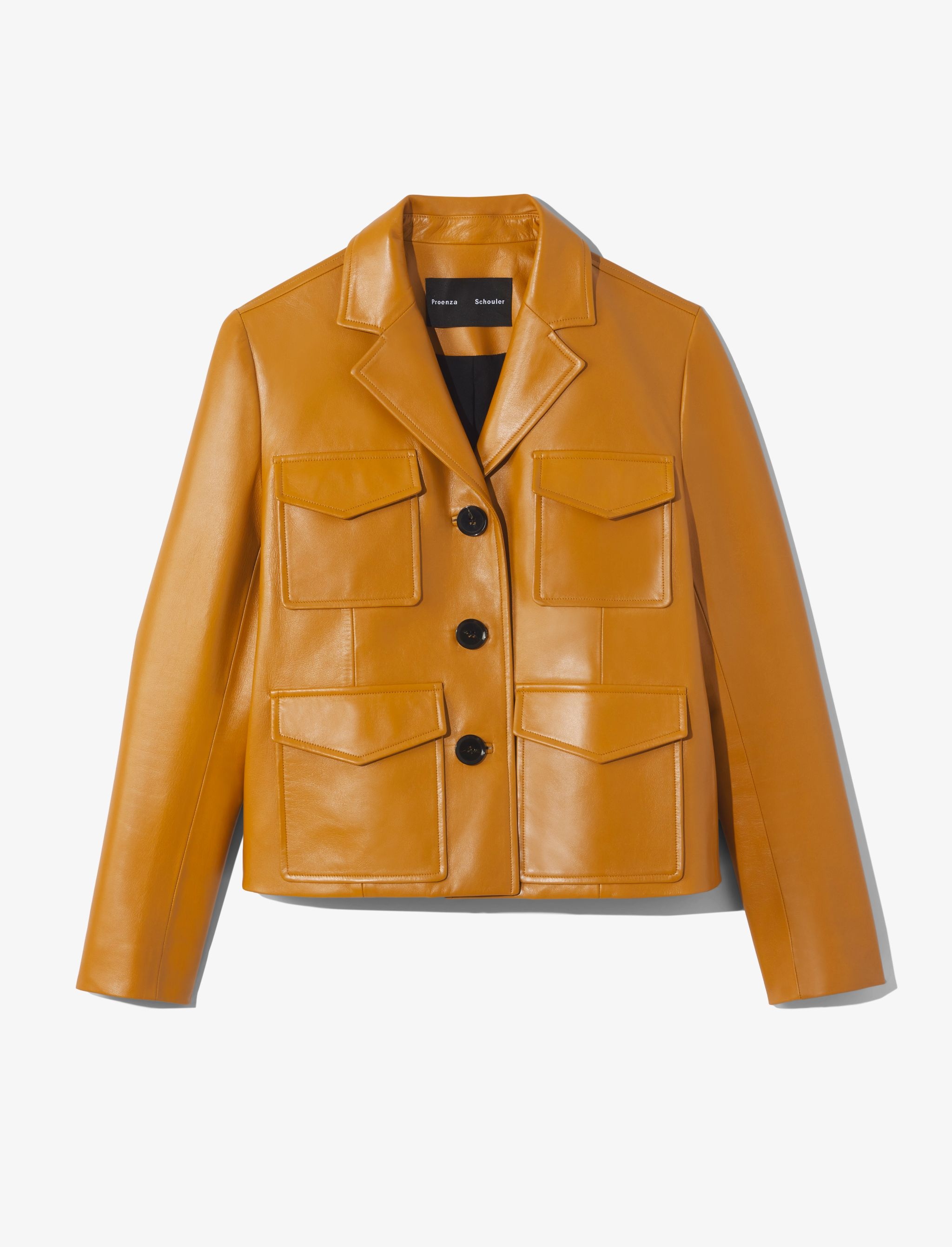 Glossy Leather Jacket - 1