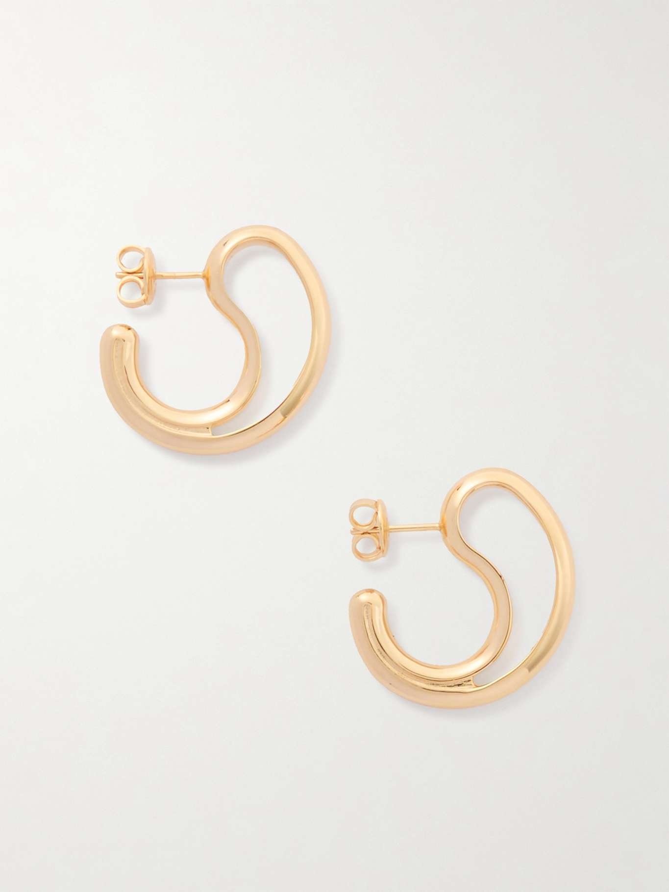 Gold-plated silver earrings - 1