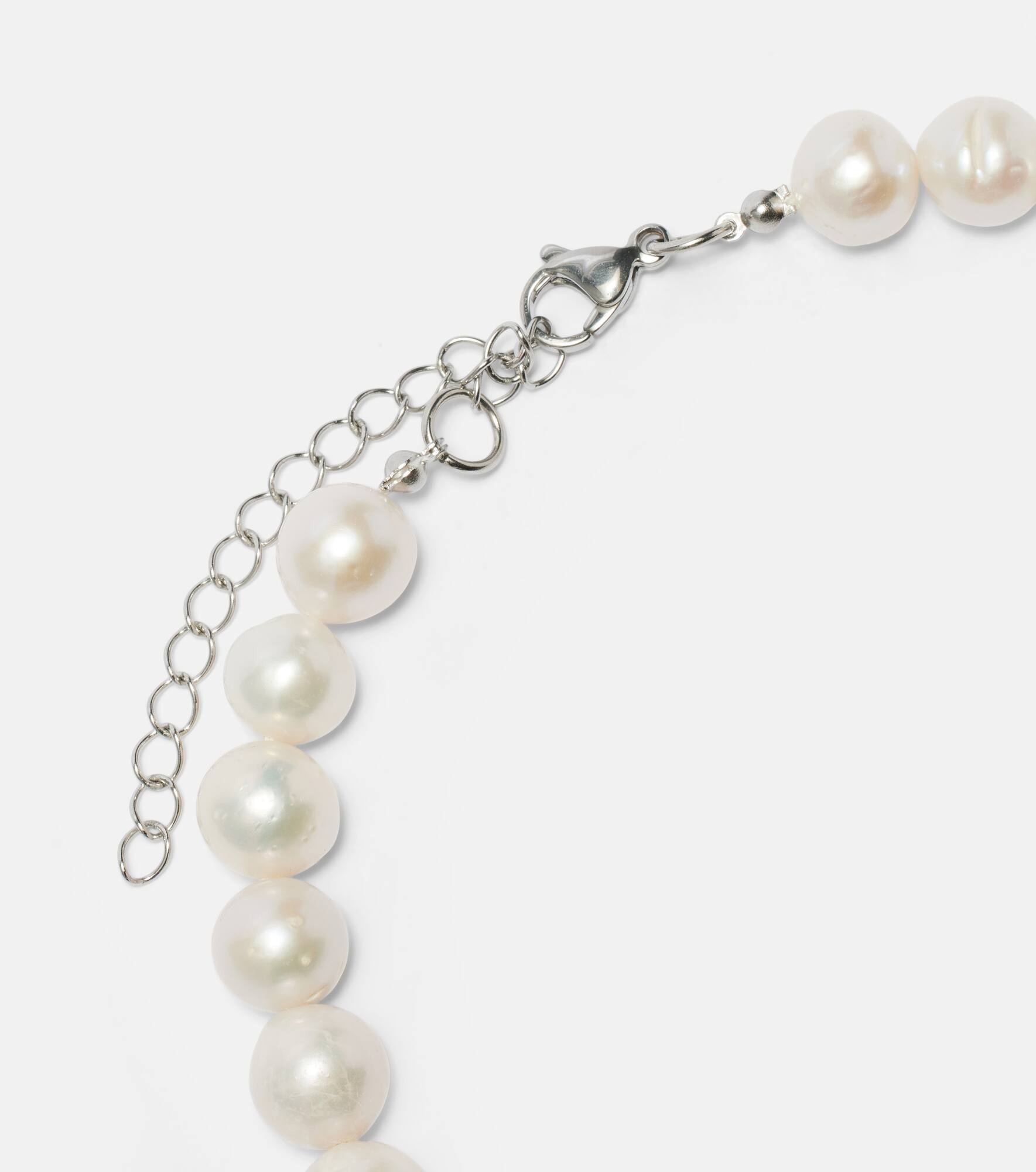 Floral faux pearl pendant necklace - 2