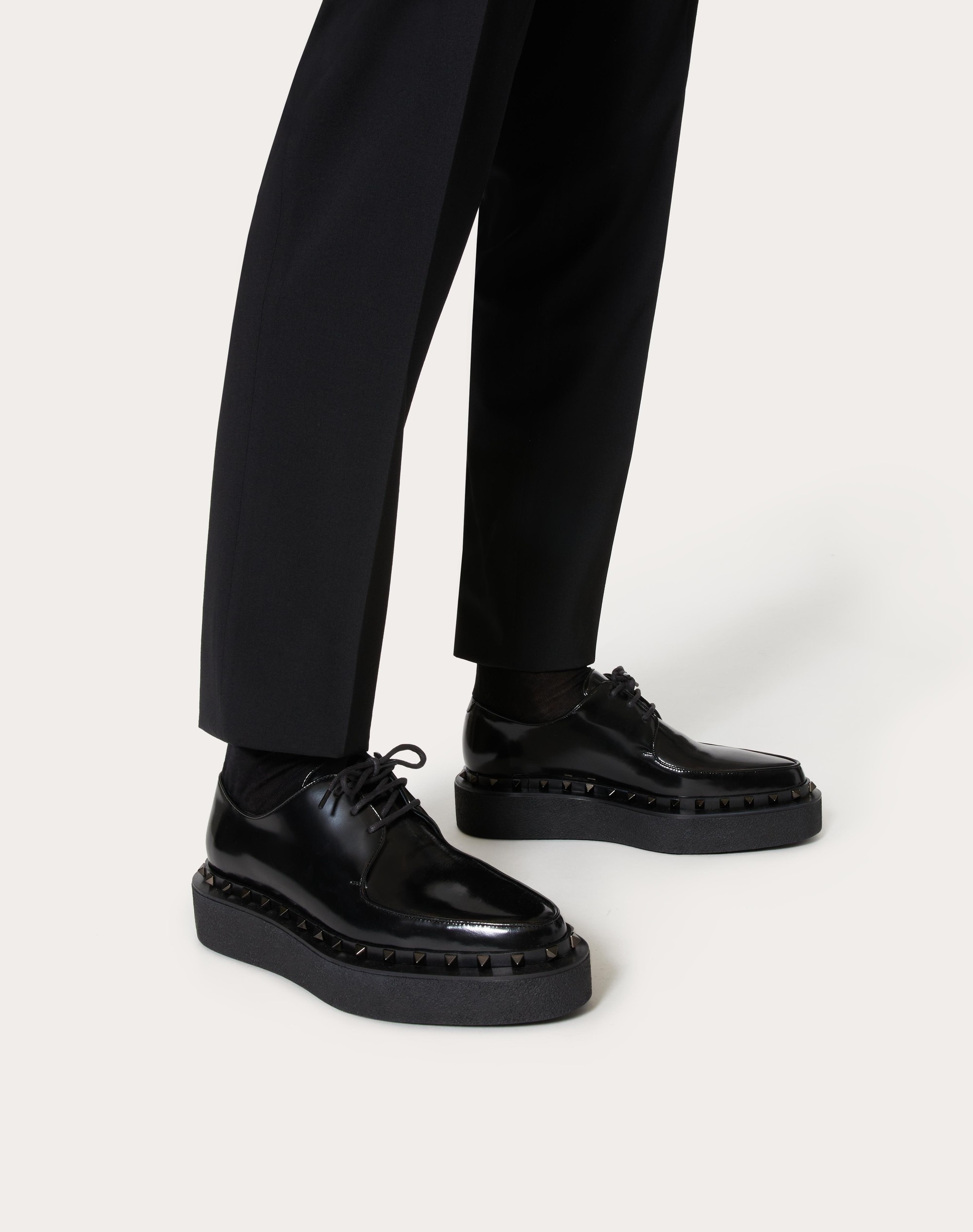 M-WAY ROCKSTUD CALFSKIN DERBY WITH TONE-ON-TONE STUDS - 6