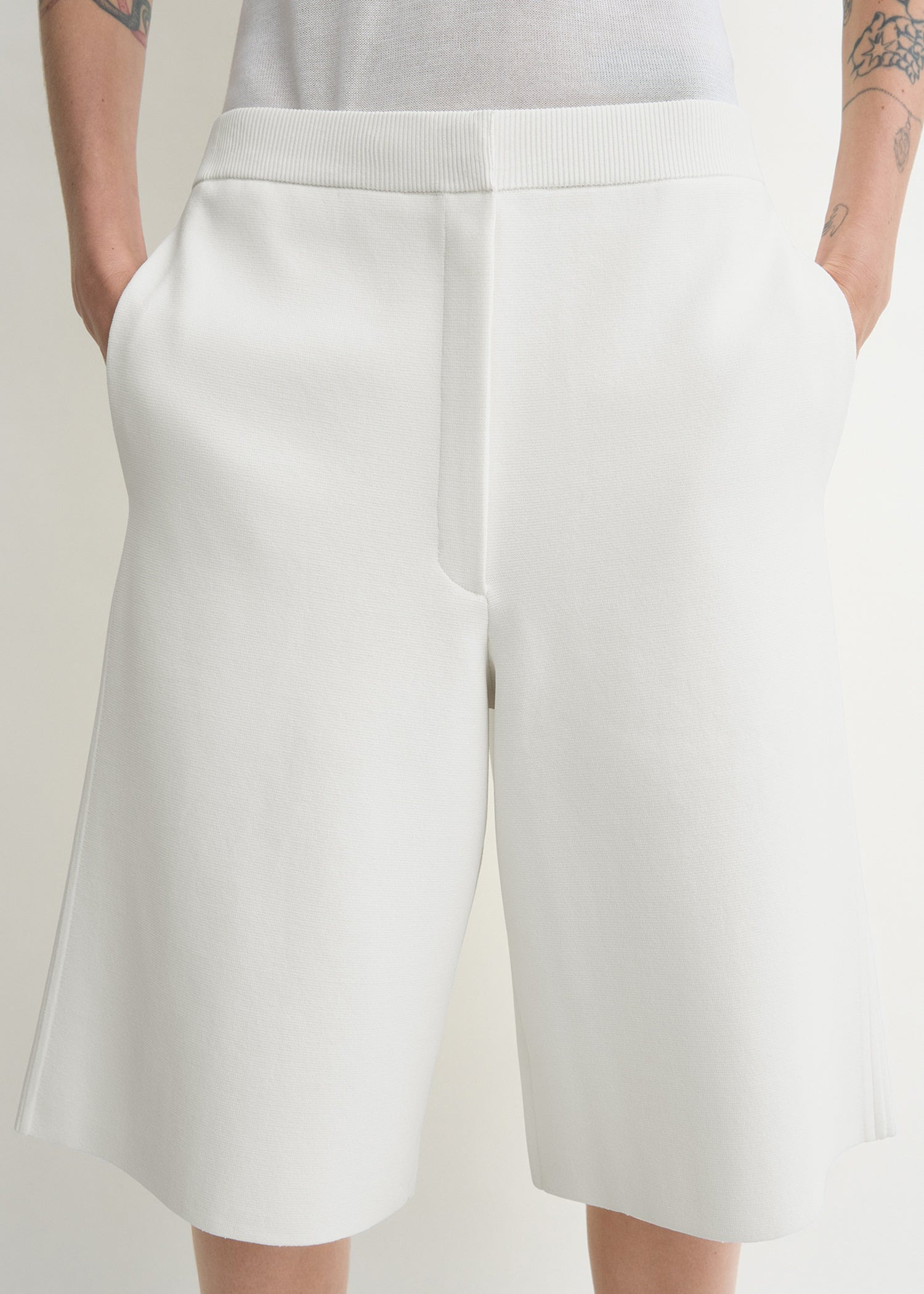 Knit shorts white - 5