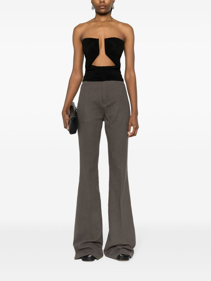 Rick Owens pressed-crease high-waist trousers outlook