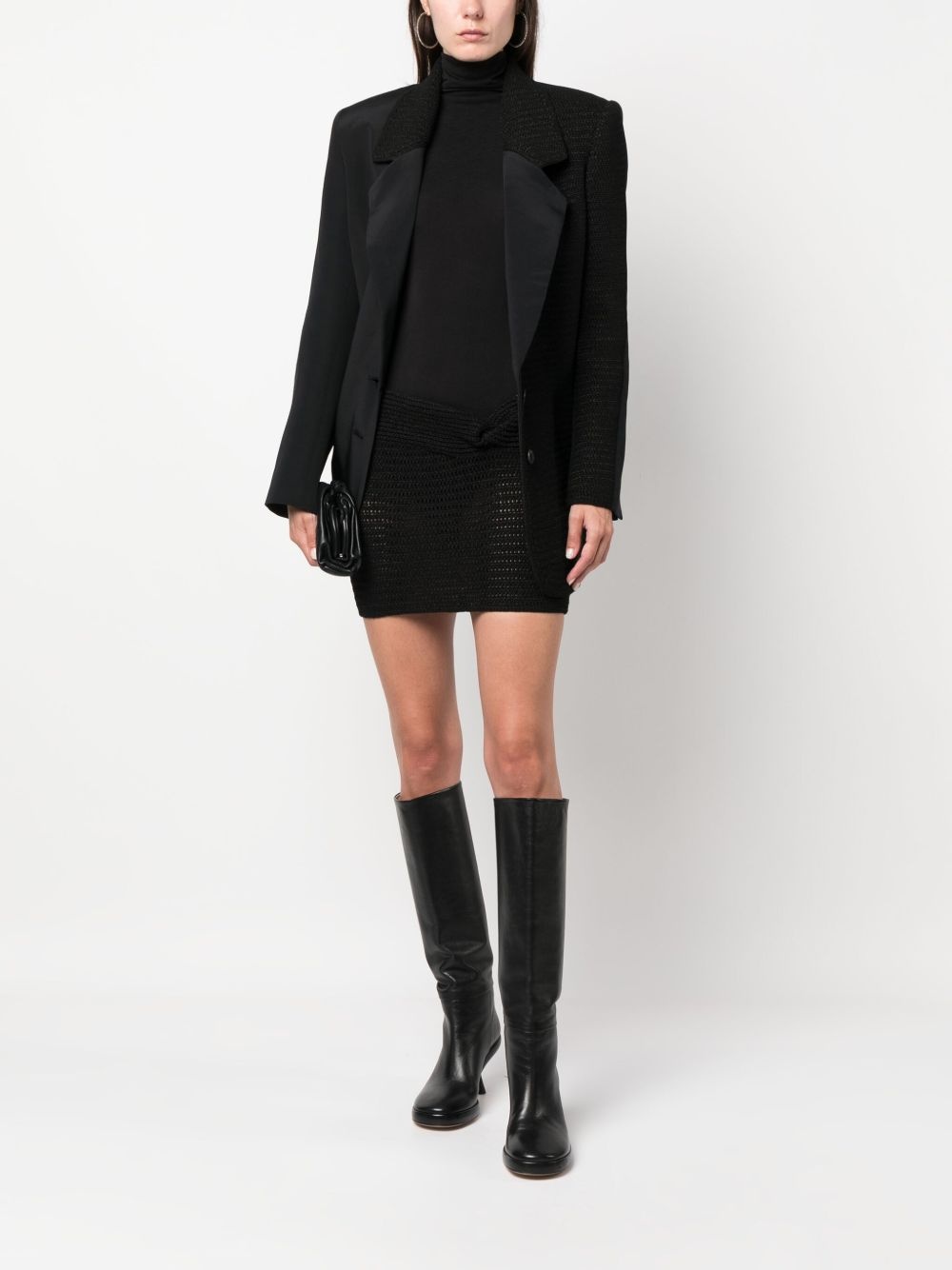 Kaukaz knot-detail knitted miniskirt - 2