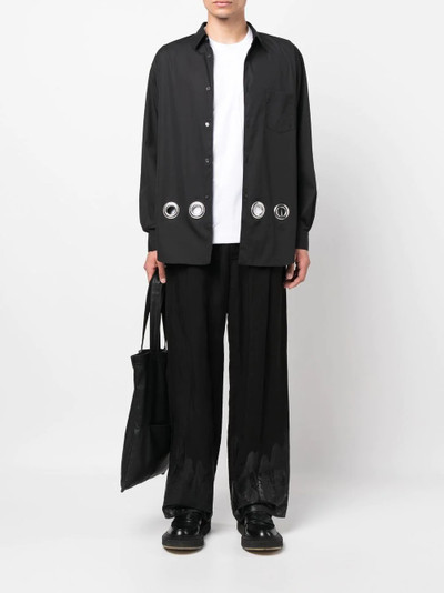 Comme des Garçons SHIRT eyelet-embellished cotton shirt outlook