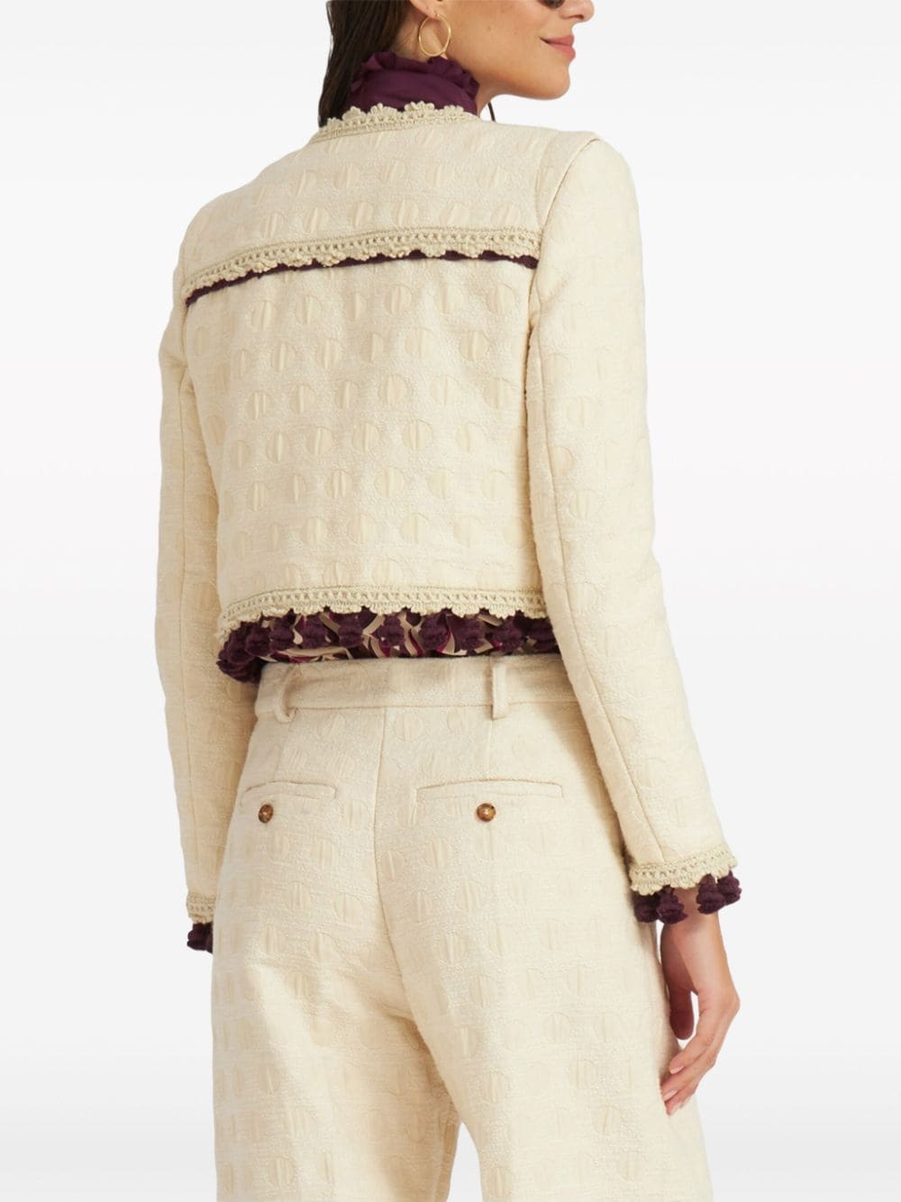 Bijoux embroidered cropped jacket - 3