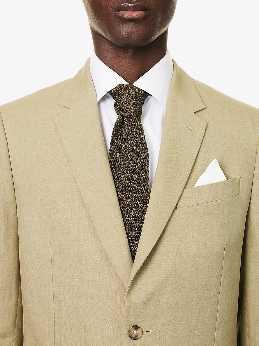 The Soho regular-fit linen suitt - 5