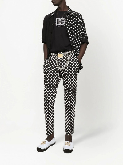 Dolce & Gabbana polka dot-print tailored trousers outlook