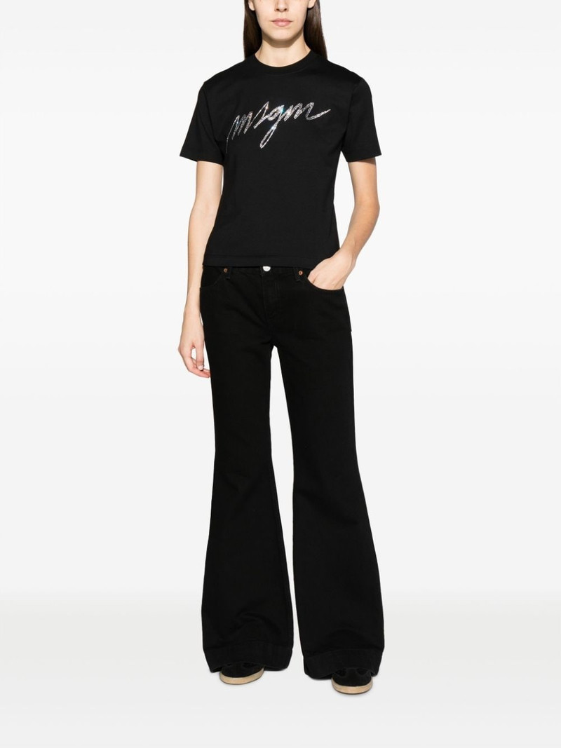 MSGM logo-appliqué cotton T-shirt outlook