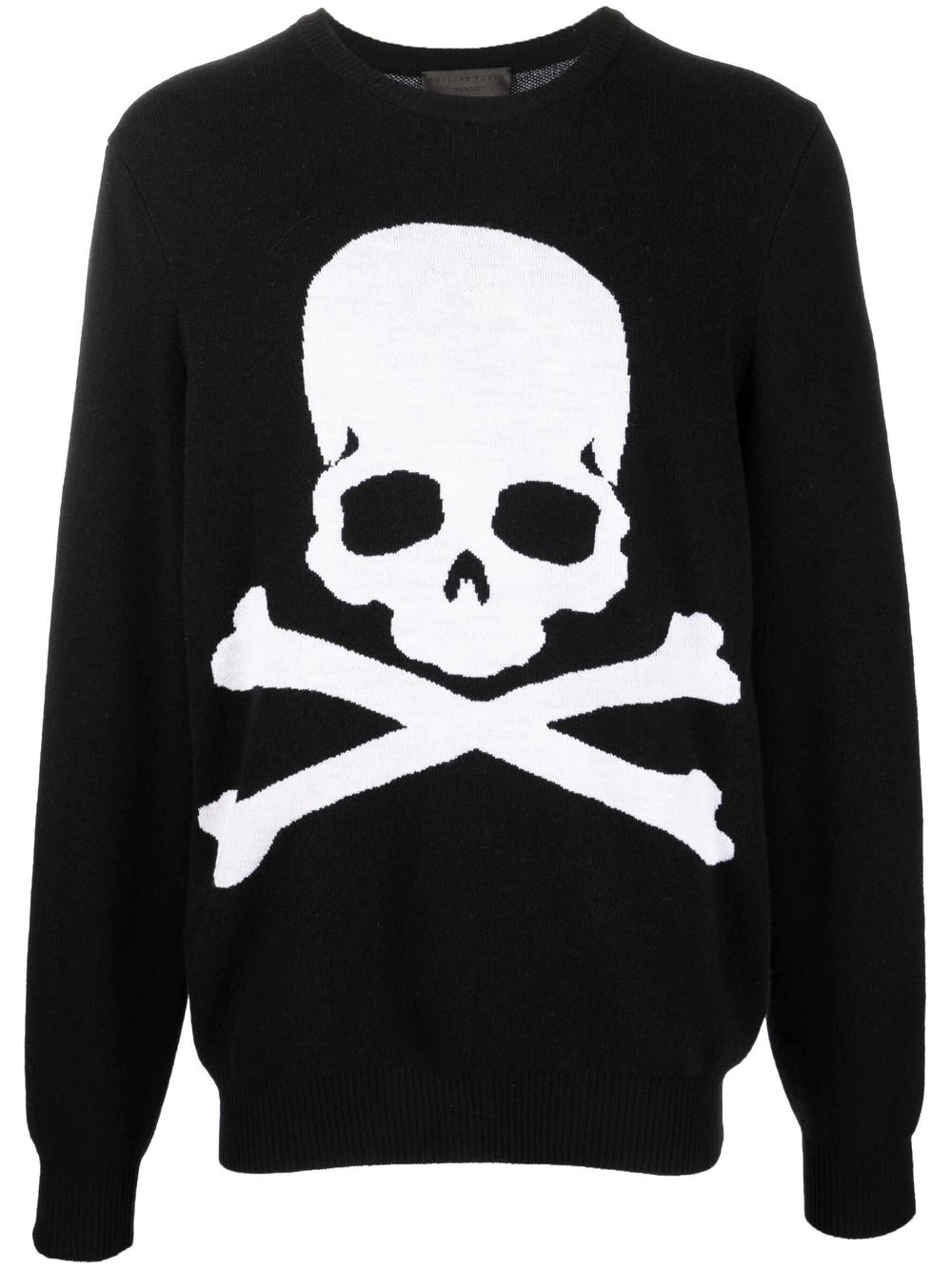 intarsia skull-knit jumper - 1