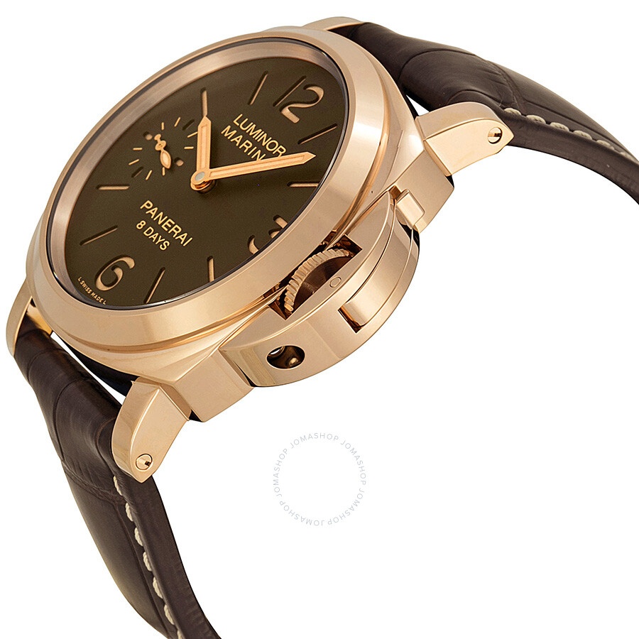 Panerai Luminor Marina Brown Dial 18kt Rose Gold Men's Watch PAM00511 - 2