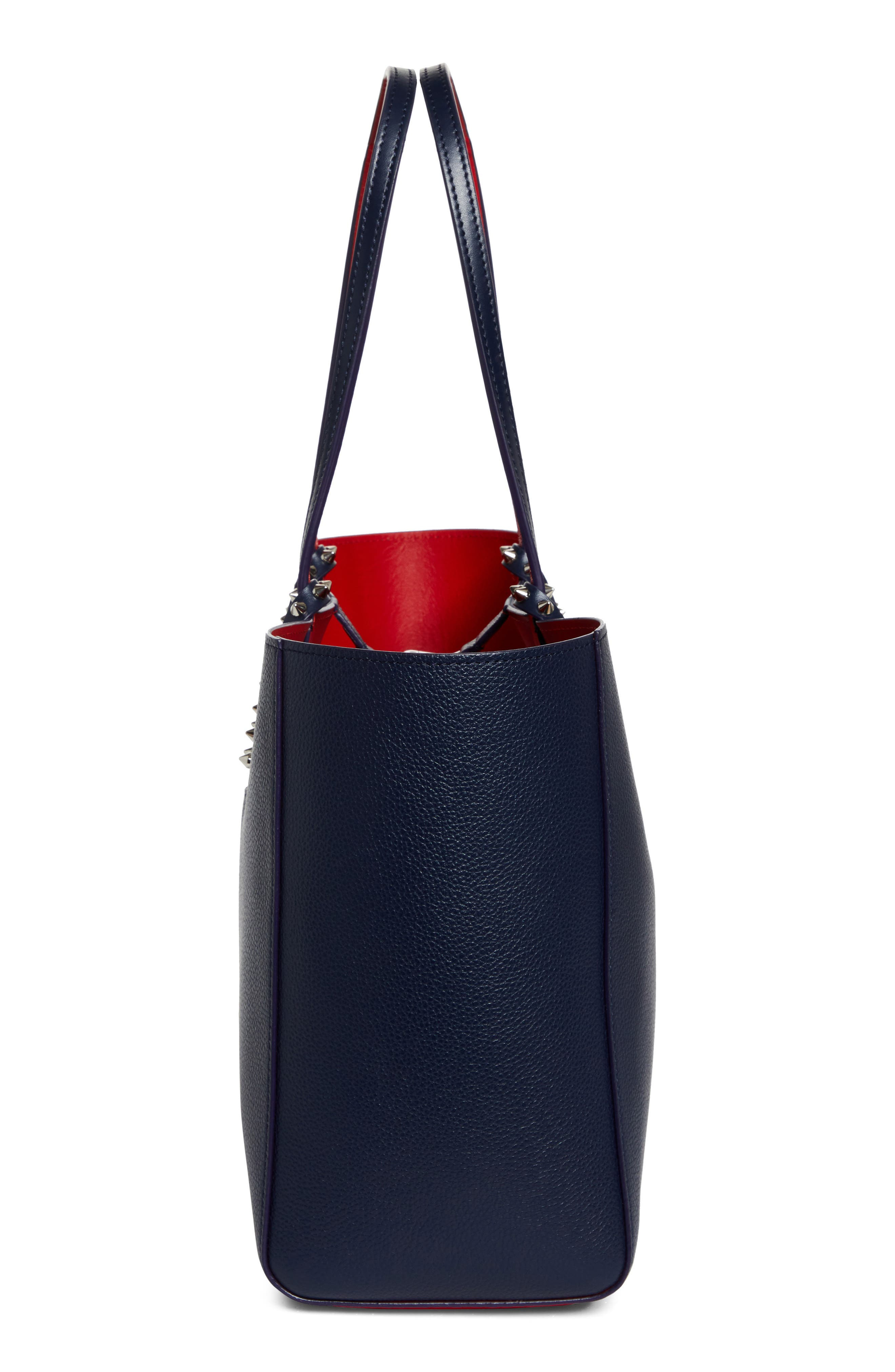 Christian Louboutin Small Cabata Soft Leather Tote in Zaffiro/Silver at Nordstrom - 6