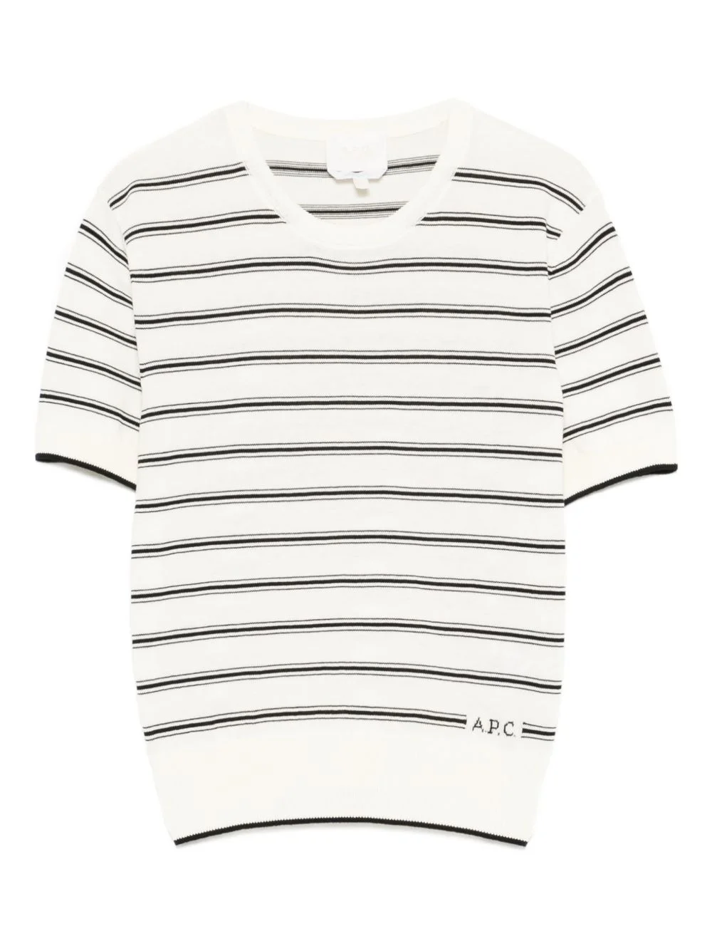 striped-pattern T-shirt - 1