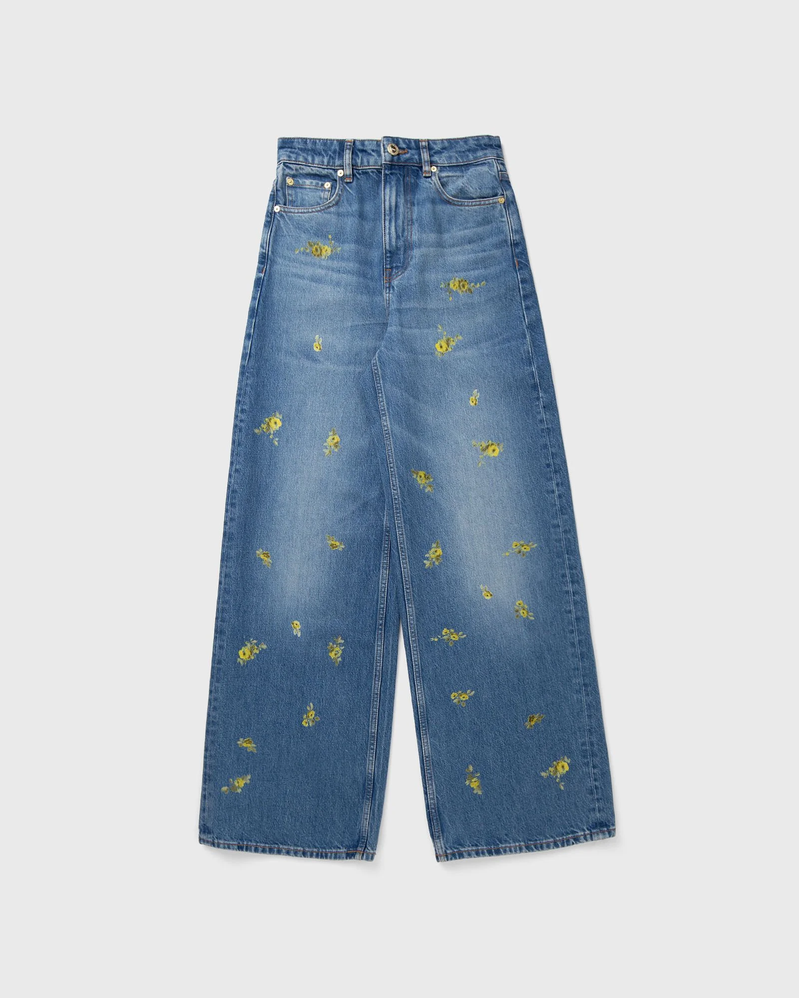 Printed Flower Denim Lari Jeans - 1