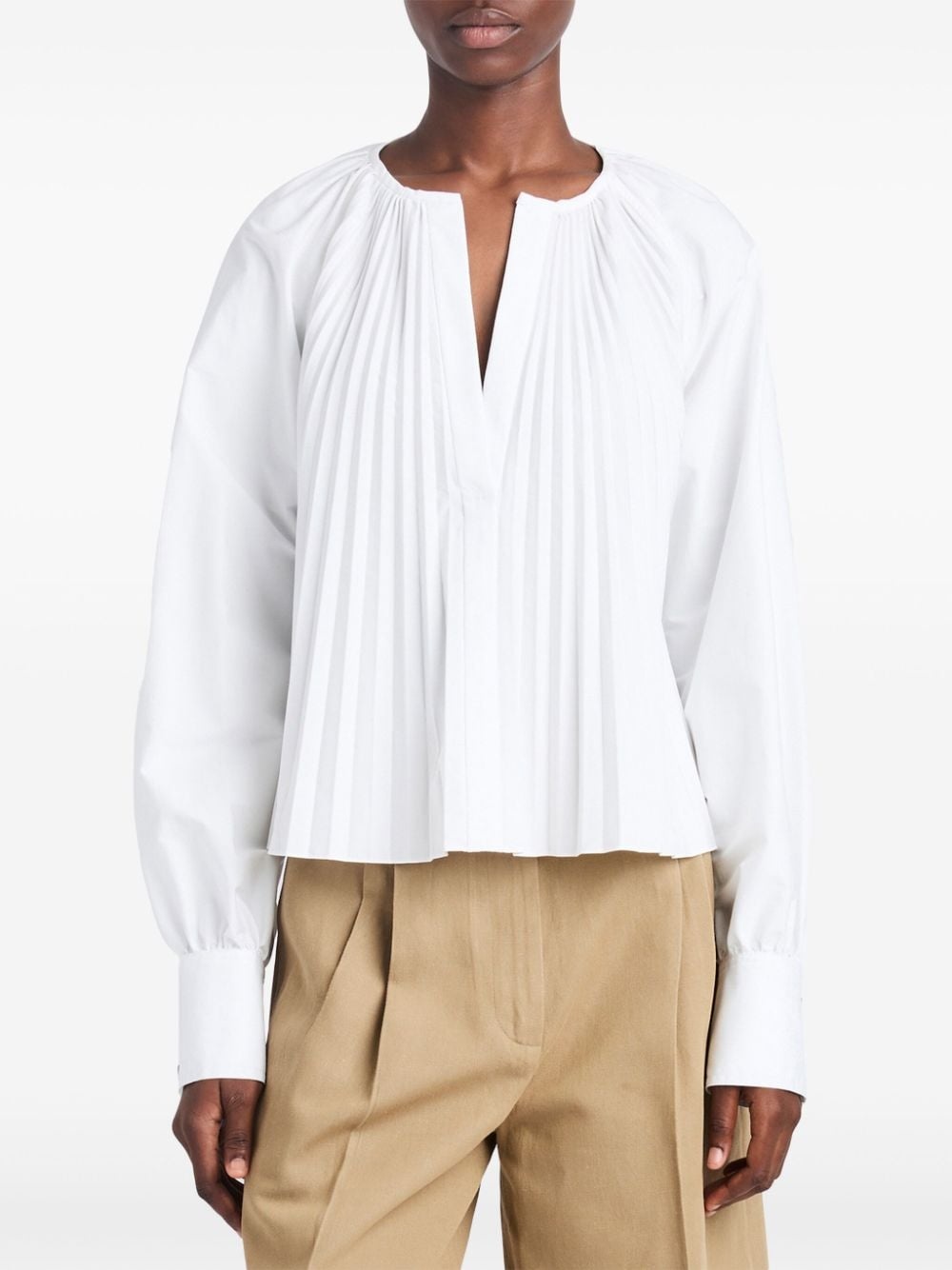 Monica pleat-detailing blouse - 5