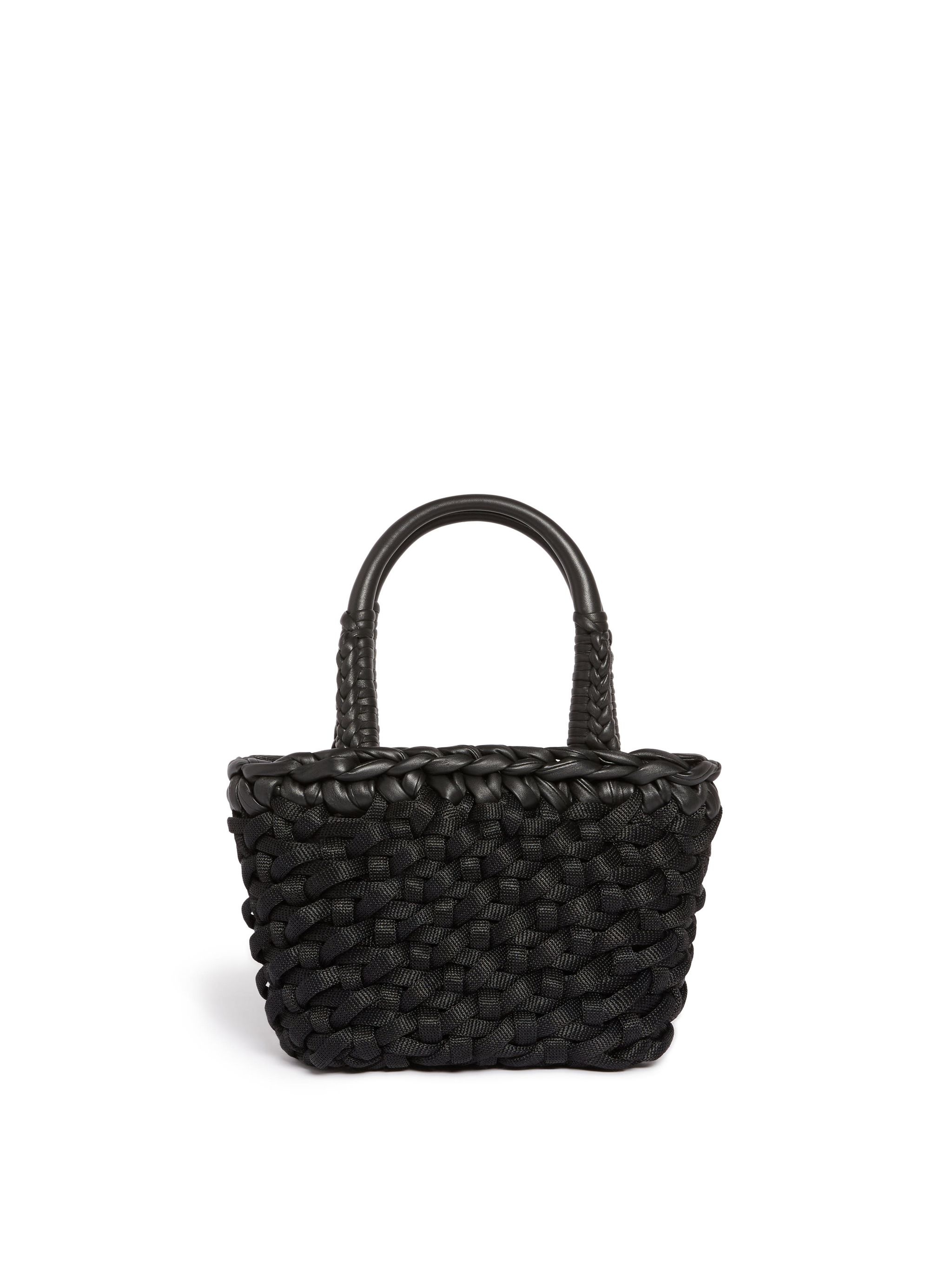Icon Leather & Rafia Medium Tote - 3
