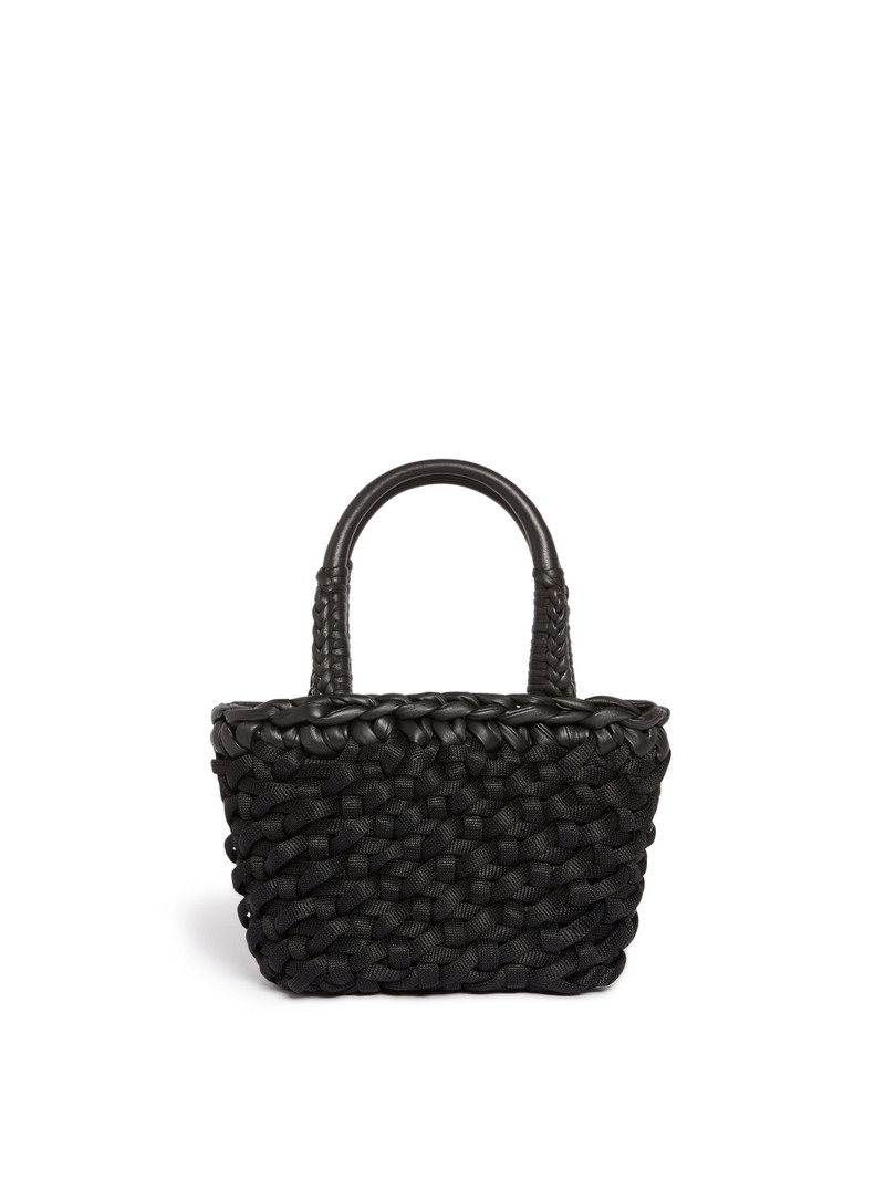 Icon Leather & Rafia Medium Tote 3