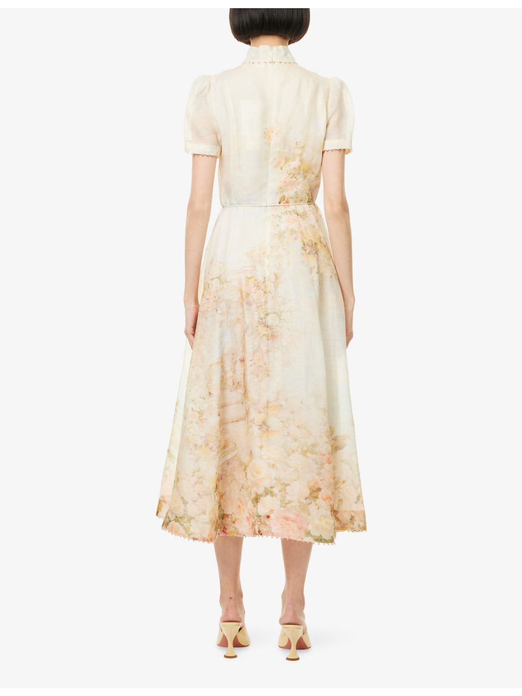 Memento Picnic Linen And Silk Midi Dress - 4