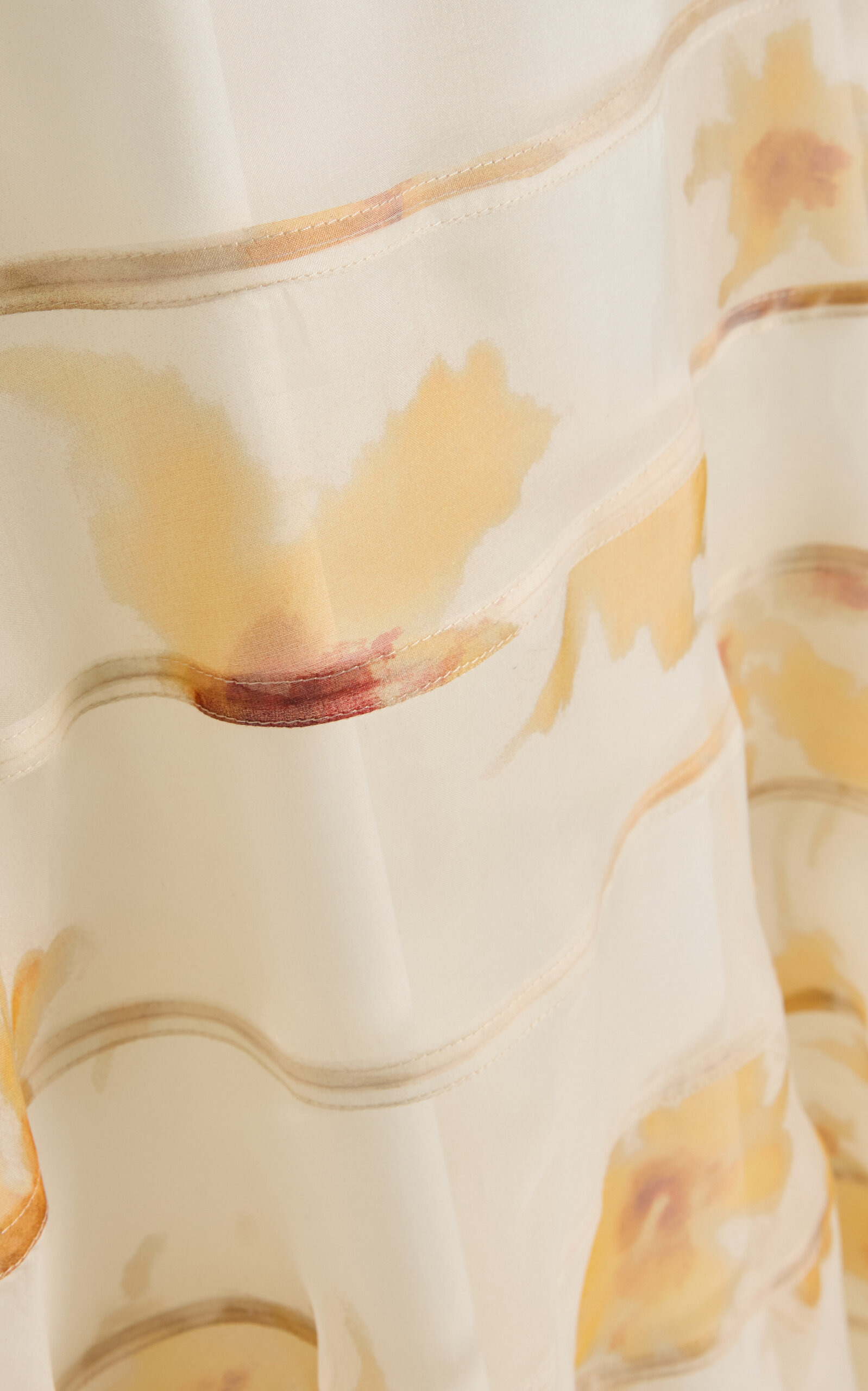 Connie Tiered Silk Midi Dress yellow - 6
