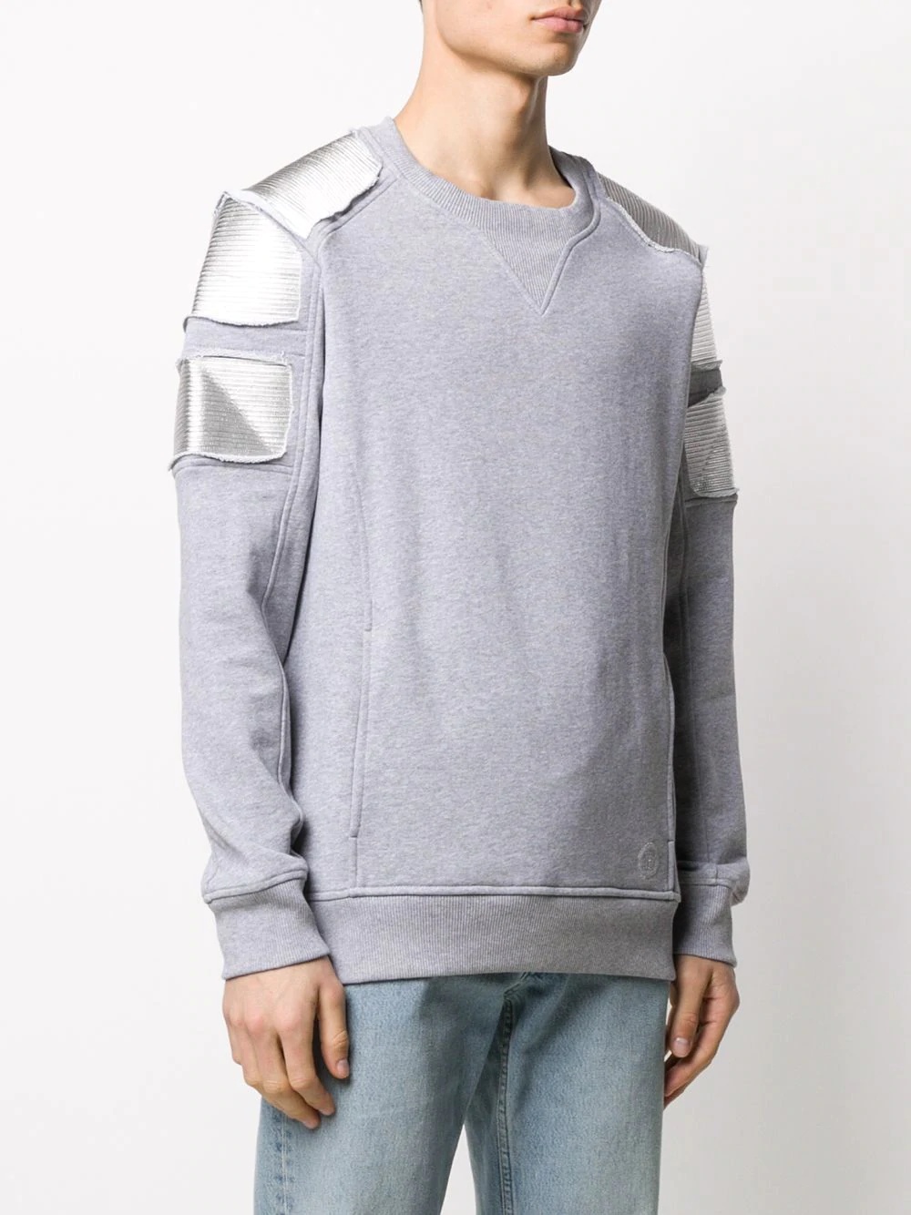 quilted panelled sweatshirt - 3