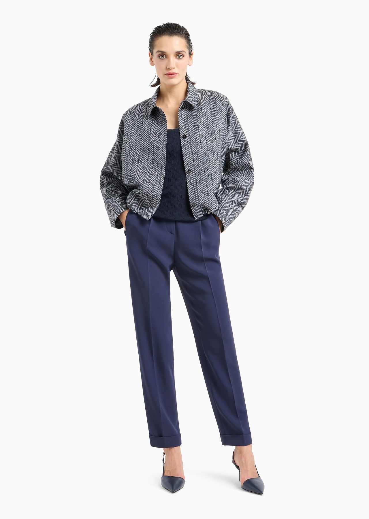 ASV crew-neck jumper in viscose and cashmere jacquard jersey - 4