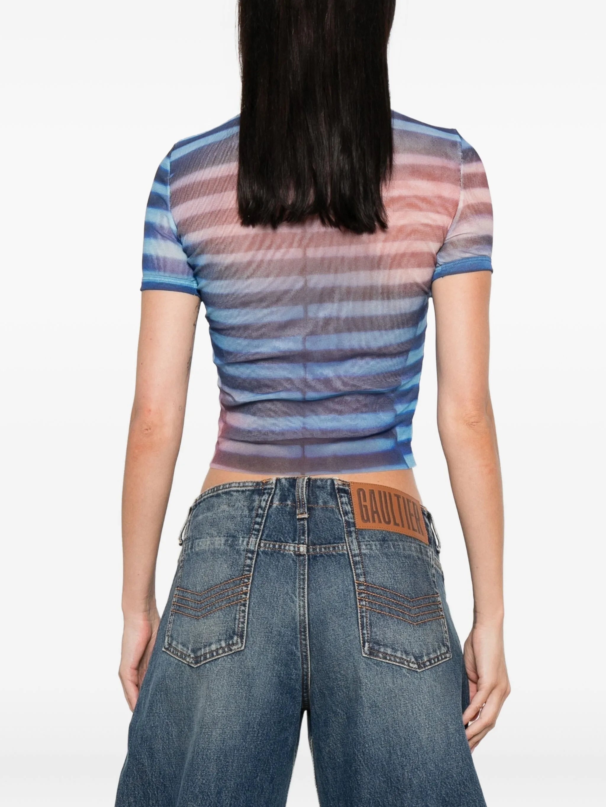 Jean Paul Gaultier Striped Mesh Top - 5
