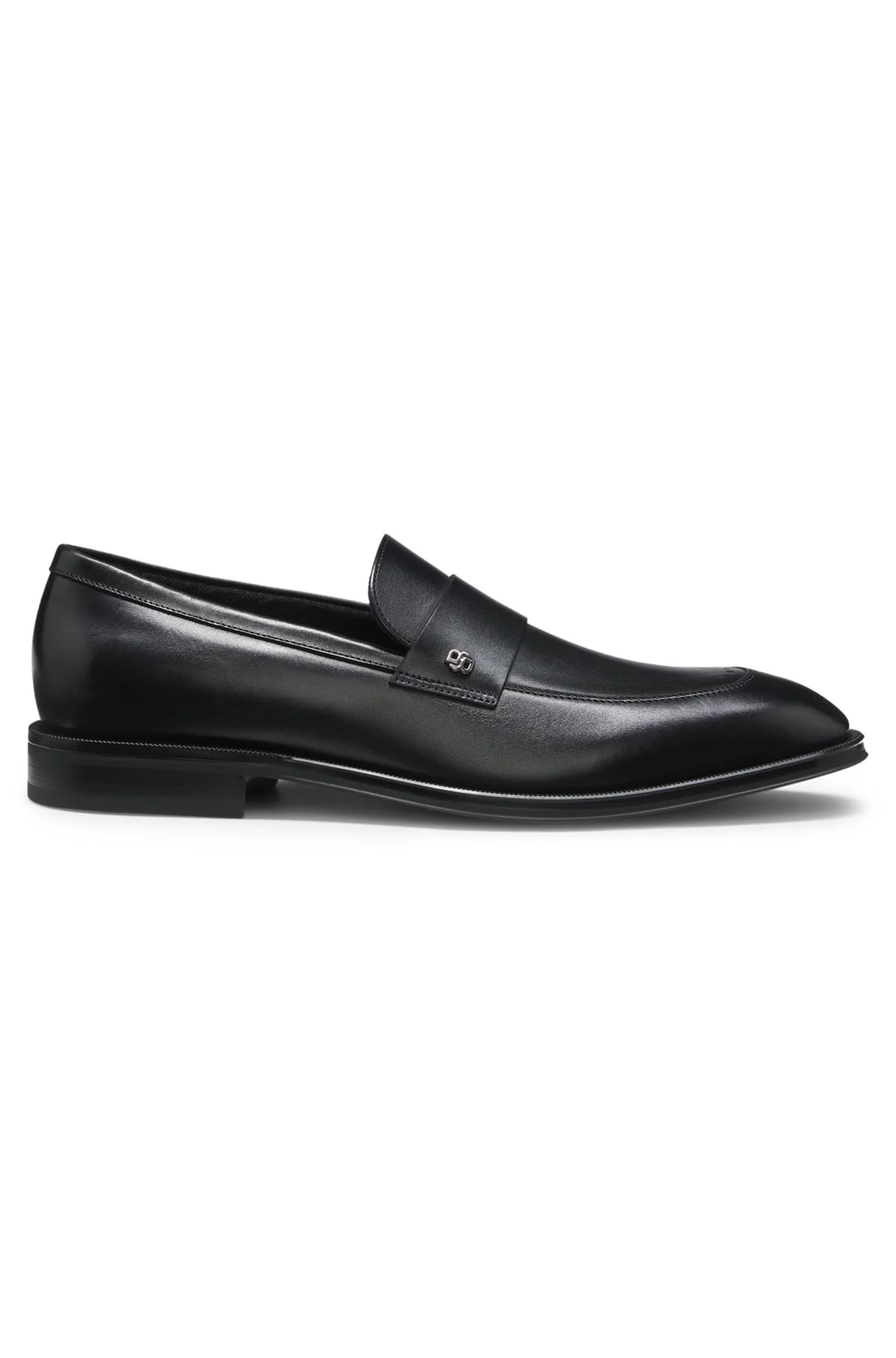 LEATHER LOAFERS WITH DOUBLE B MONOGRAM TRIM - 1