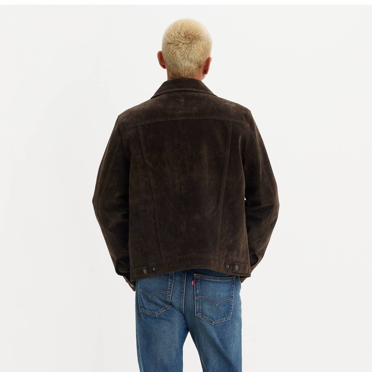 VINTAGE FAUX COW SUEDE TRUCKER JACKET - 2