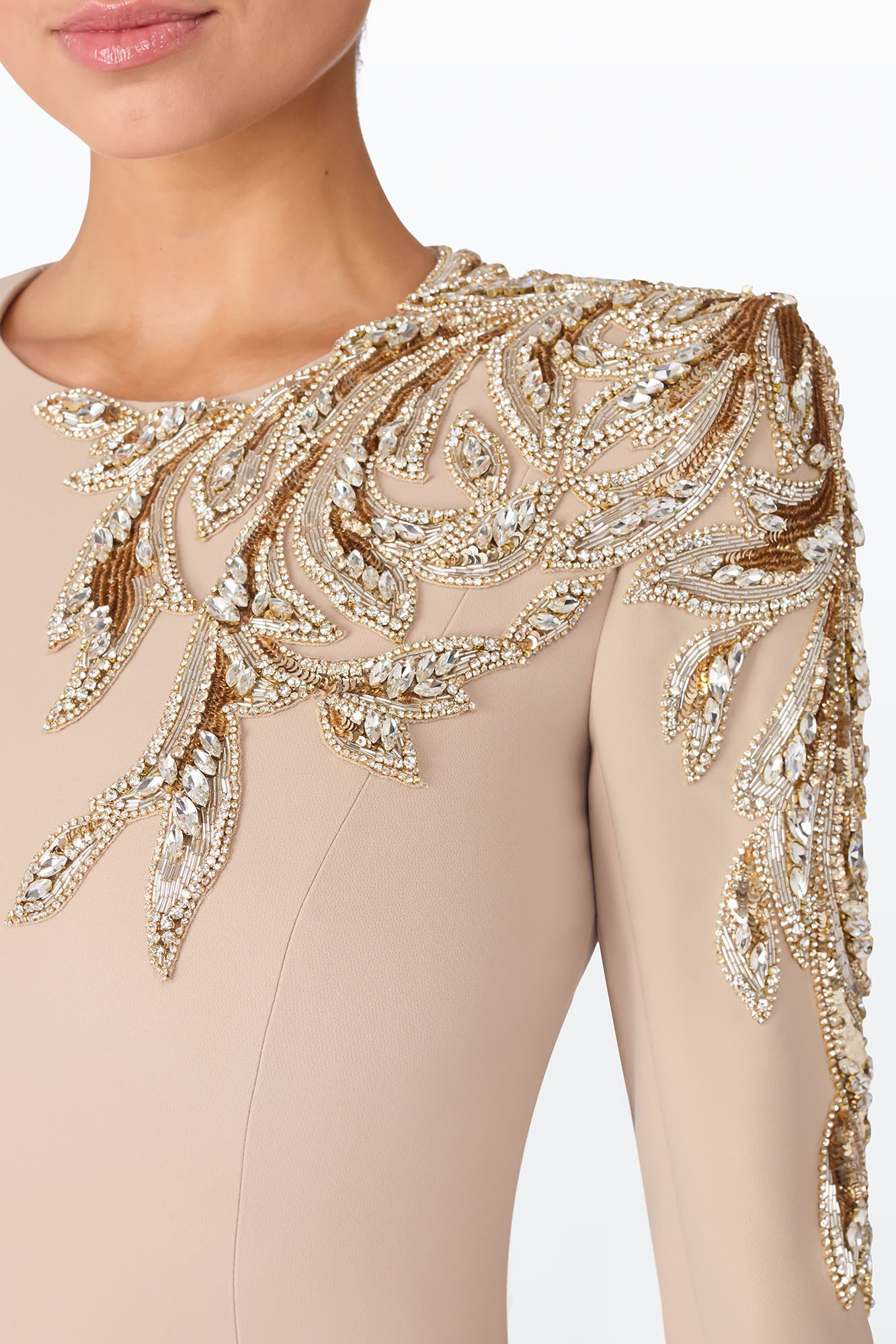 Jenny Packham Honor Sequin-Embellished Maxi Gown in Cashmere at Nordstrom - 4