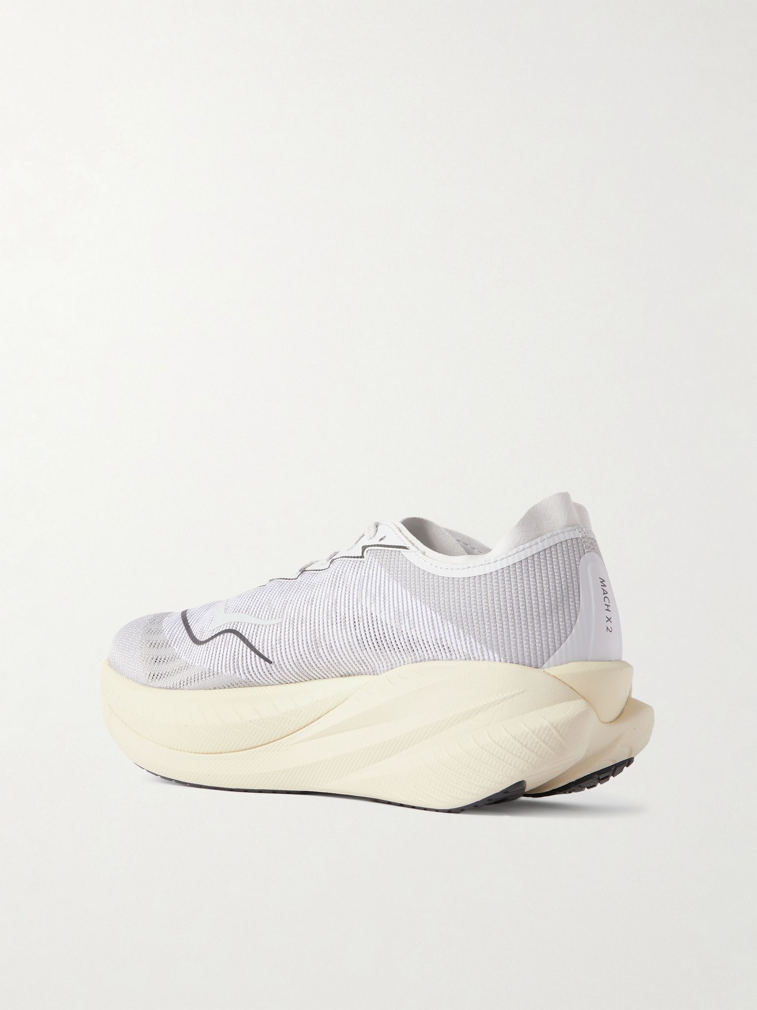 Mach X 2 Rubber-Trimmed Mesh Sneakers White - 4