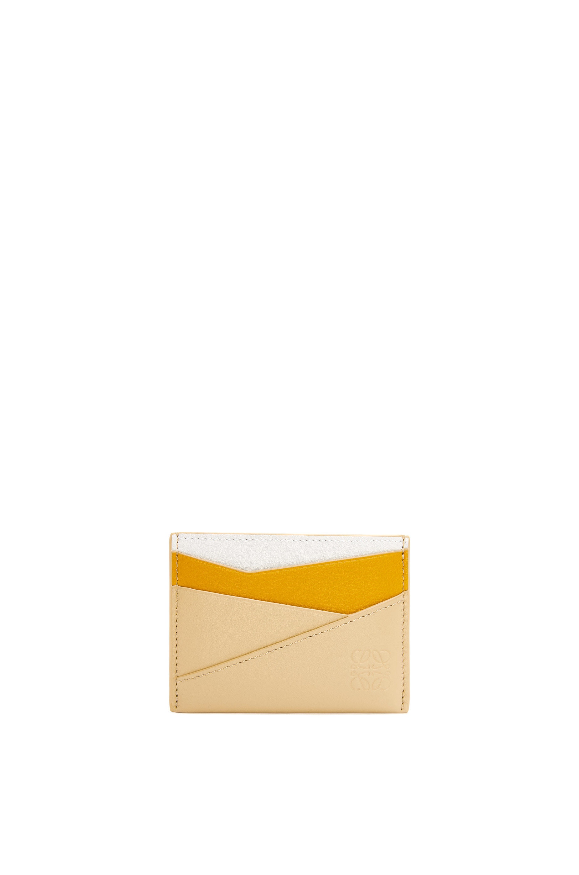 Puzzle plain cardholder in classic calfskin - 1