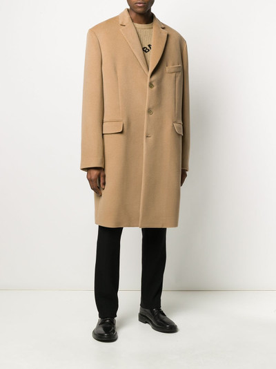 BALENCIAGA boxy single-breasted coat outlook