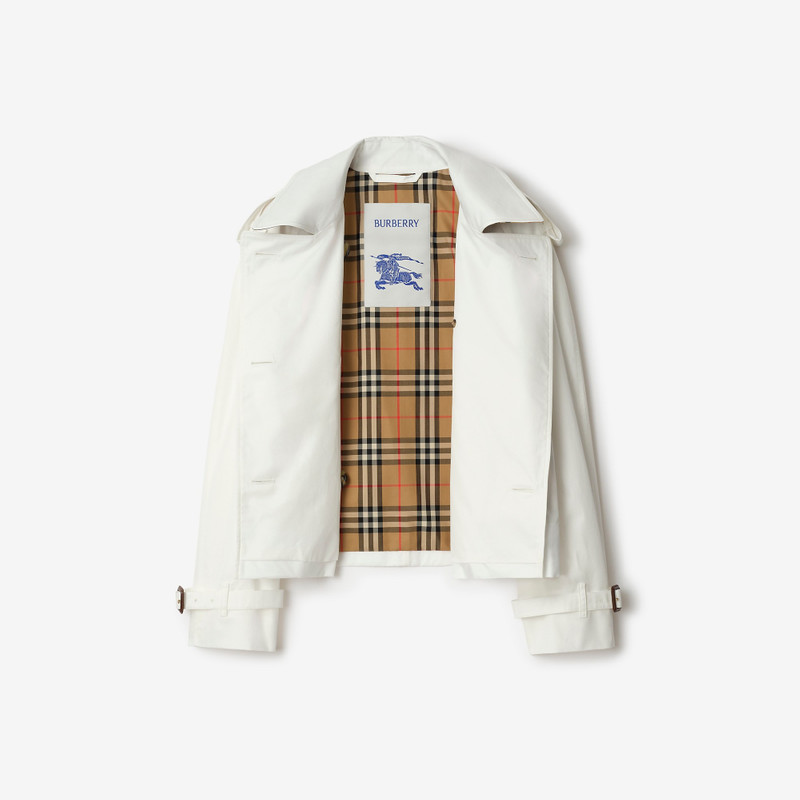 Cropped Tropical Gabardine Mayfair Trench Jacket 5