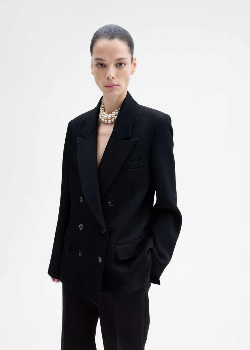 GUCCI Textured Tuxedo Blazer in Virgin Wool outlook