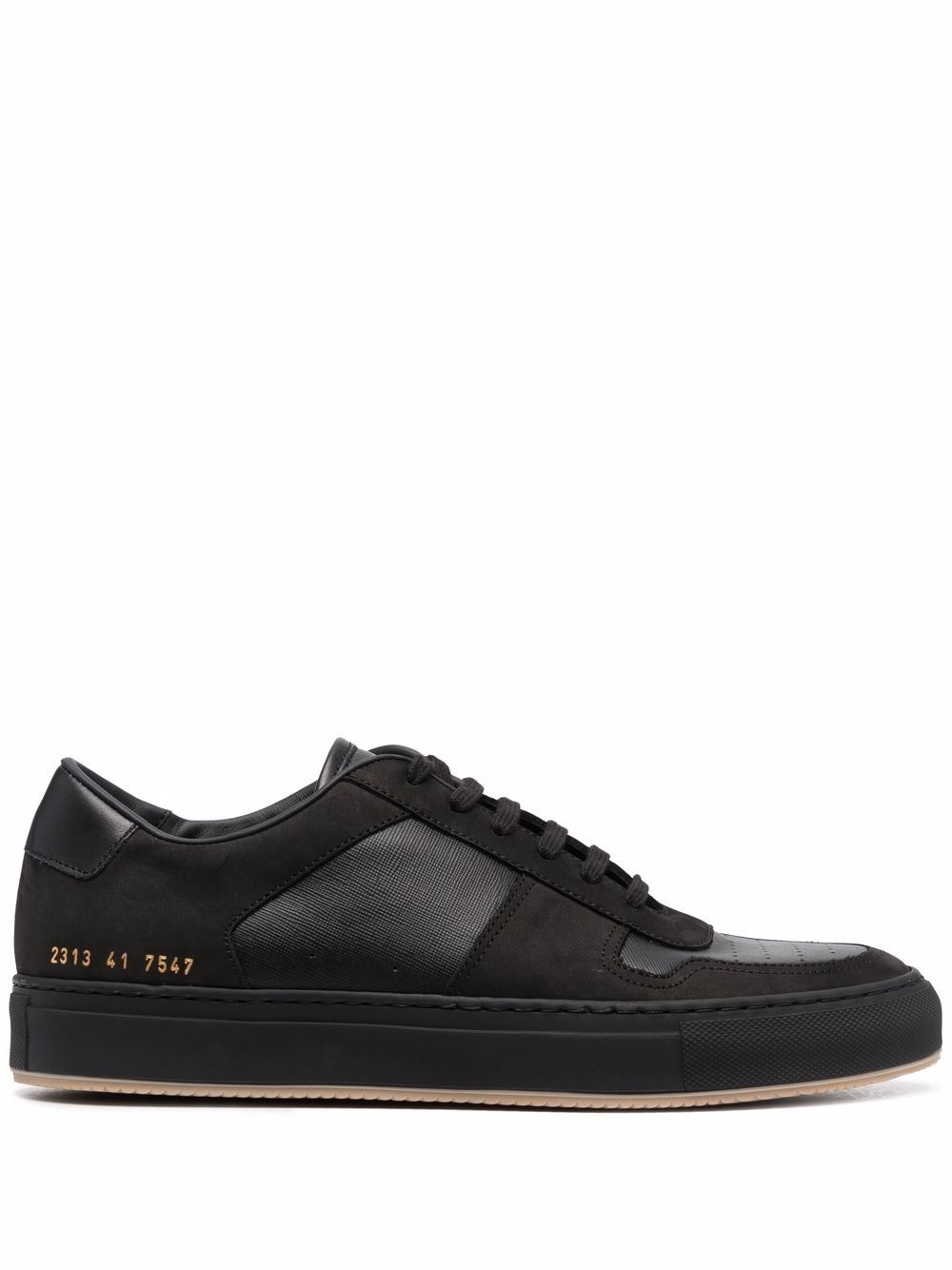 panelled lace-up sneakers - 1