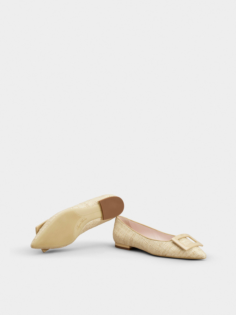 Gommettine Lacquered Buckle Piping Ballerinas in Fabric 6
