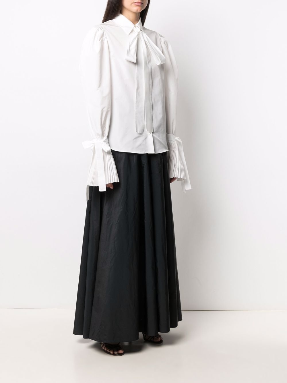 taffeta flared-cuff shirt - 3