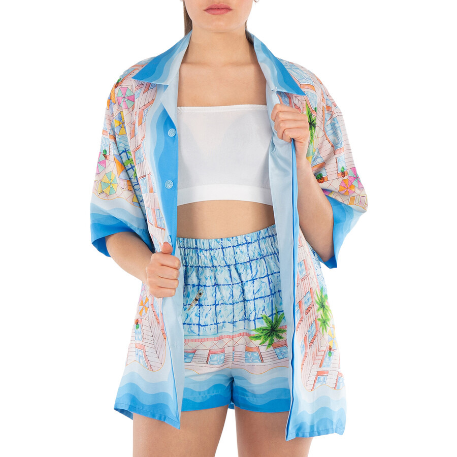 Casablanca Ladies Le Plongeon Silk Shirt - 2