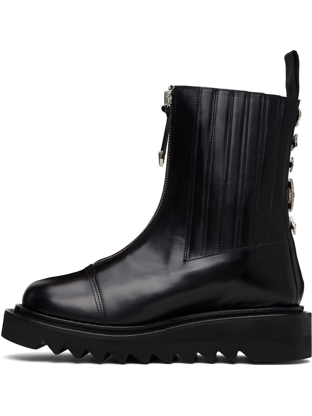 Black Leather AJ1219 Boots - 3