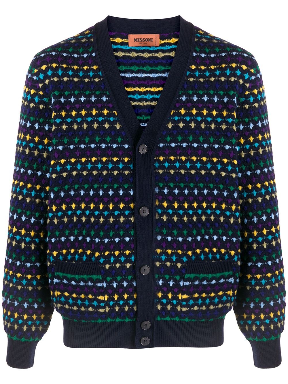 intarsia-knit cardigan - 1