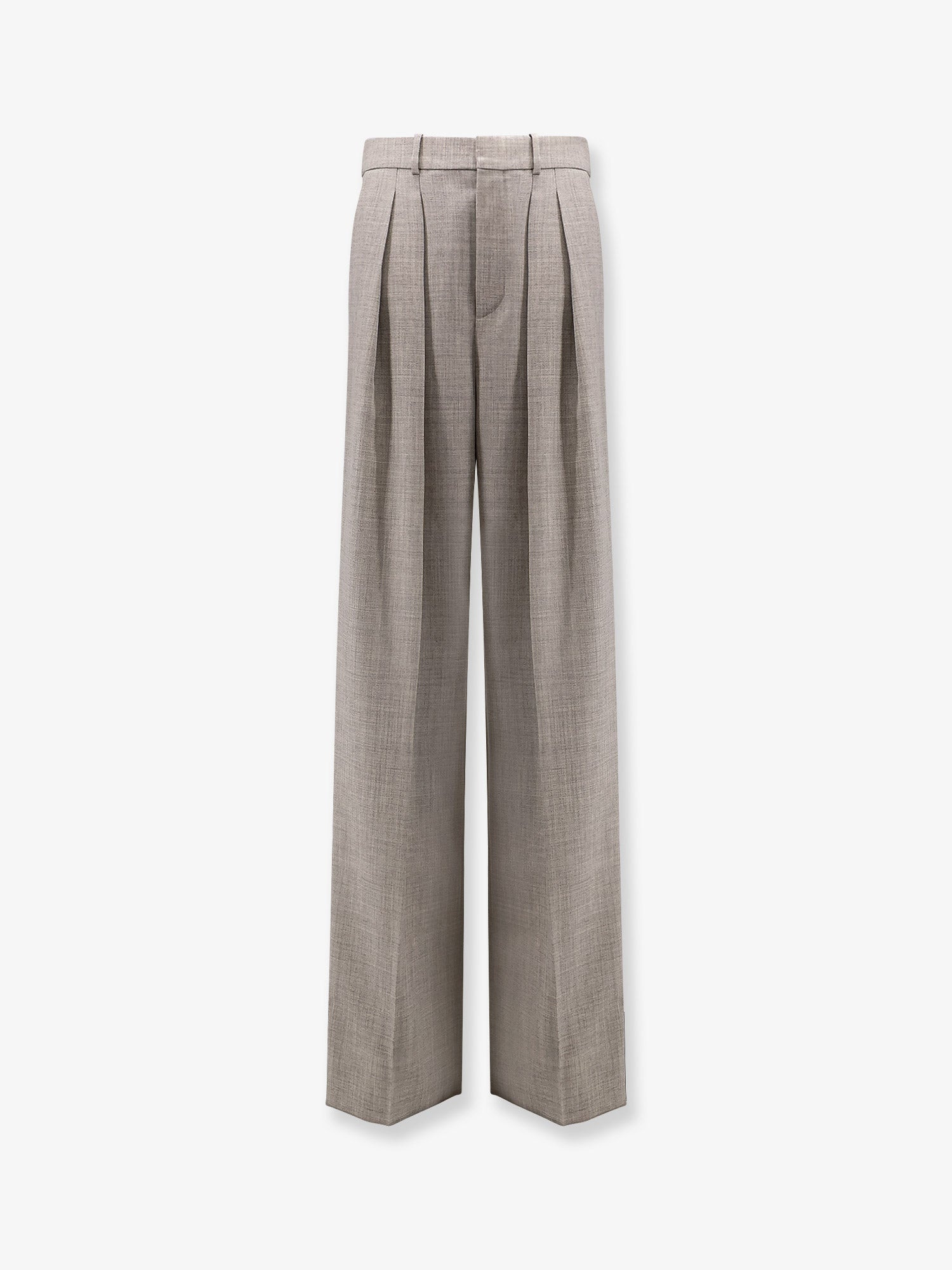 Certified Wool Trousers With Wide Leg - 1
