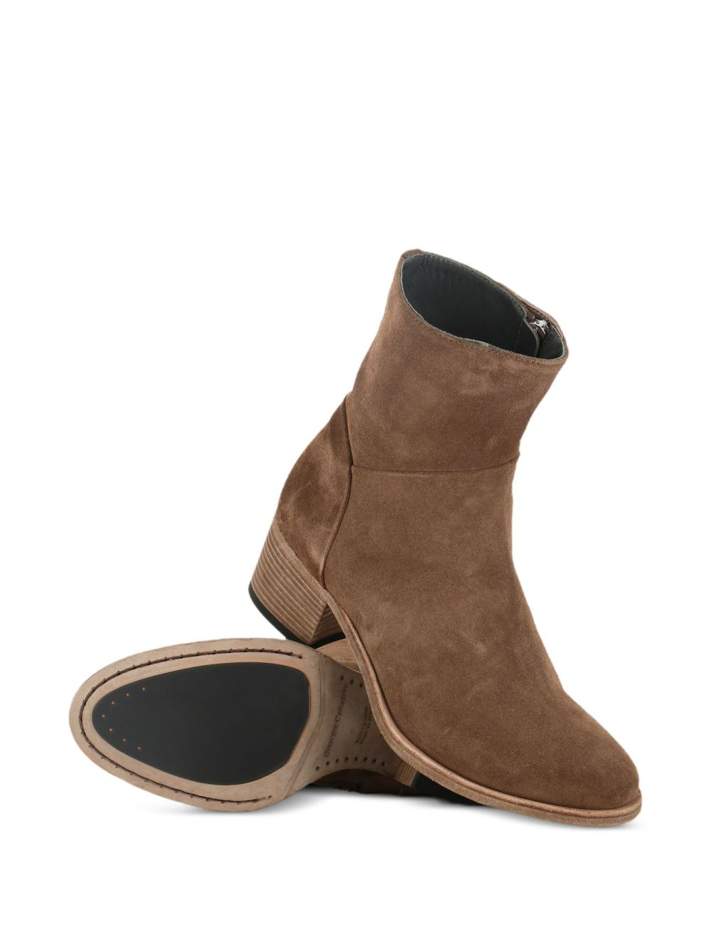zipped block-heel boots - 5