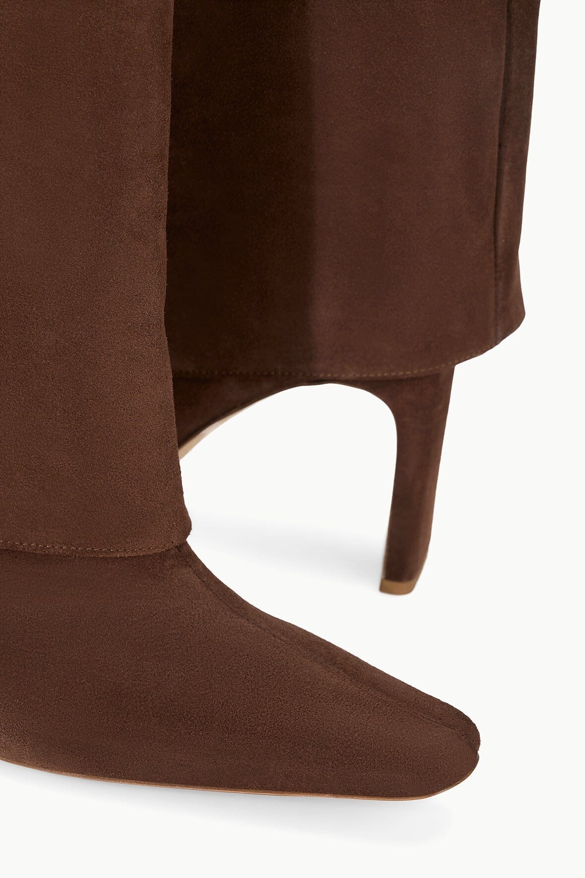STAUD WALLY FOLDOVER HIGH HEEL BOOT MAHOGANY SUEDE - 6