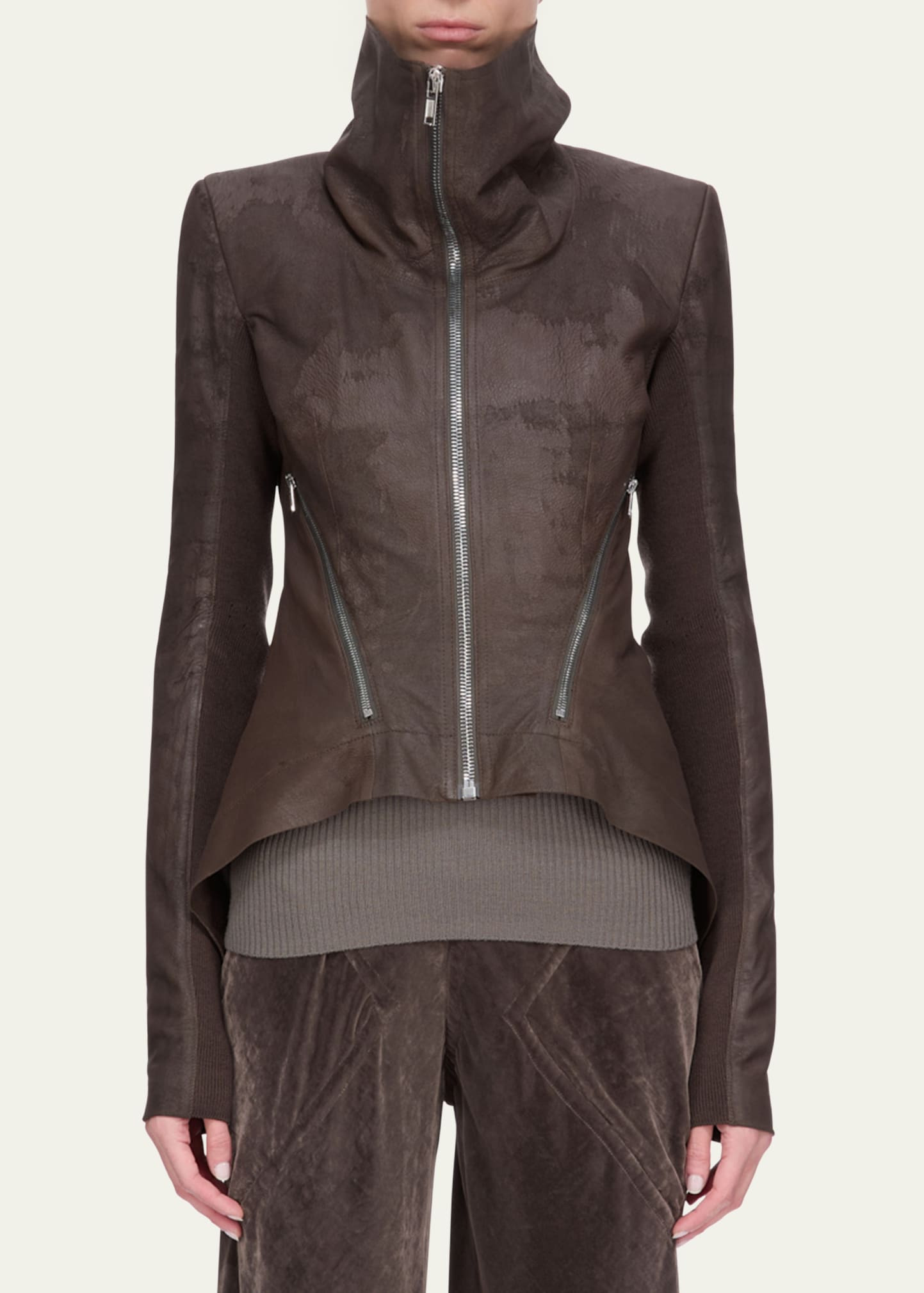 Naska Velvet Zip Biker Jacket - 4