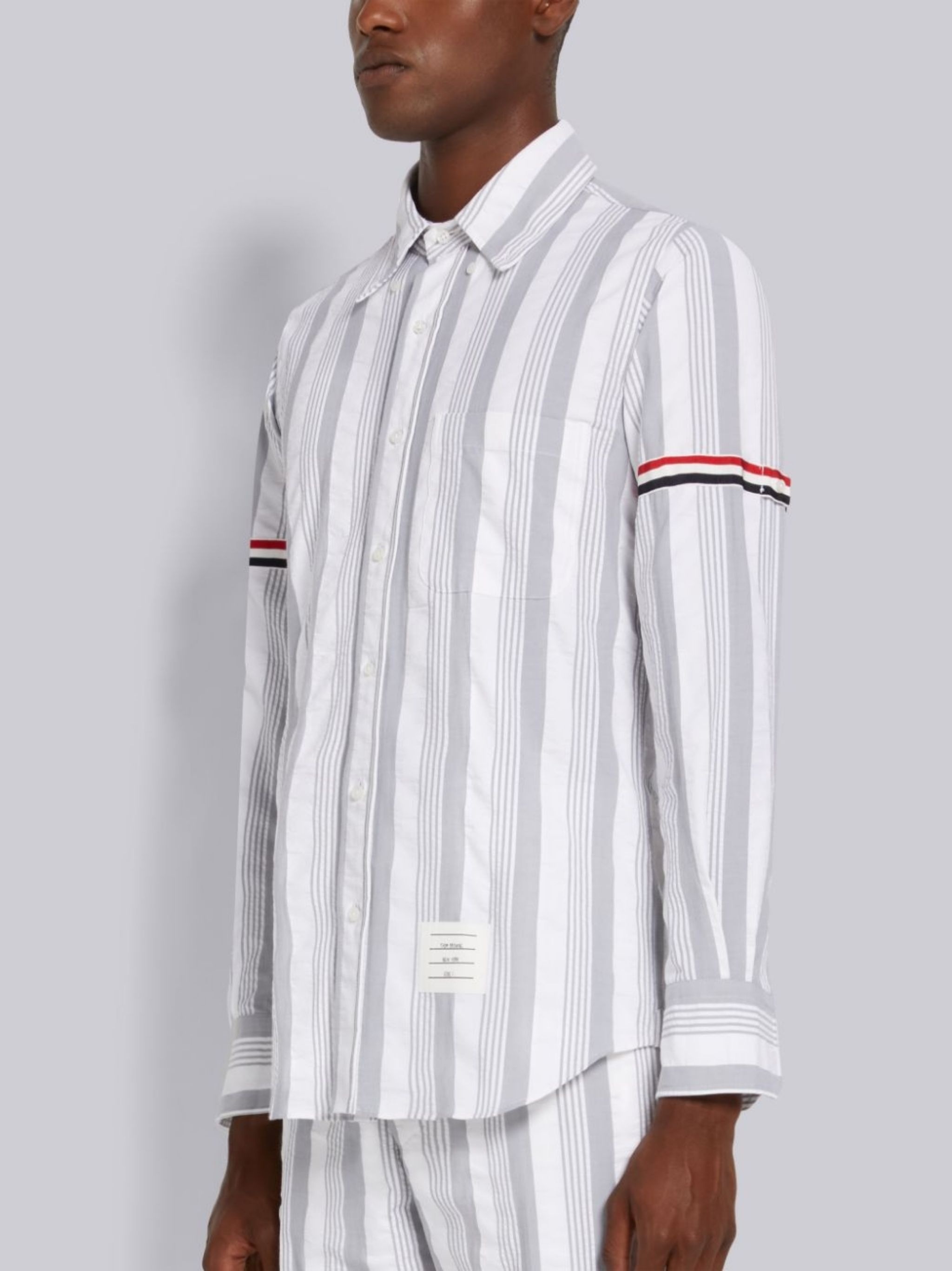 RWB-stripe seersucker shirt - 2
