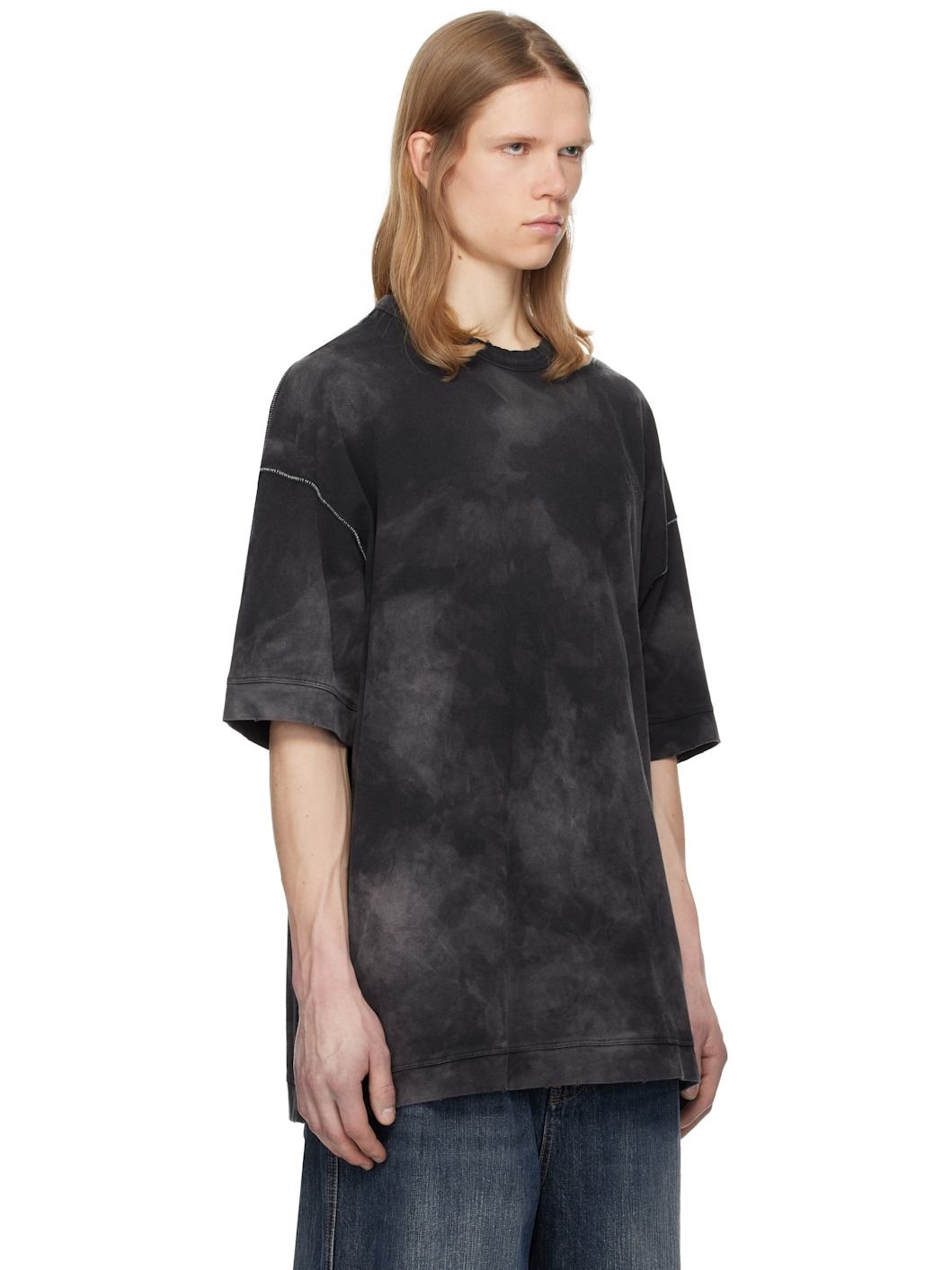 Juun. J Black New Dyeing Over Fit T-shirt - 2