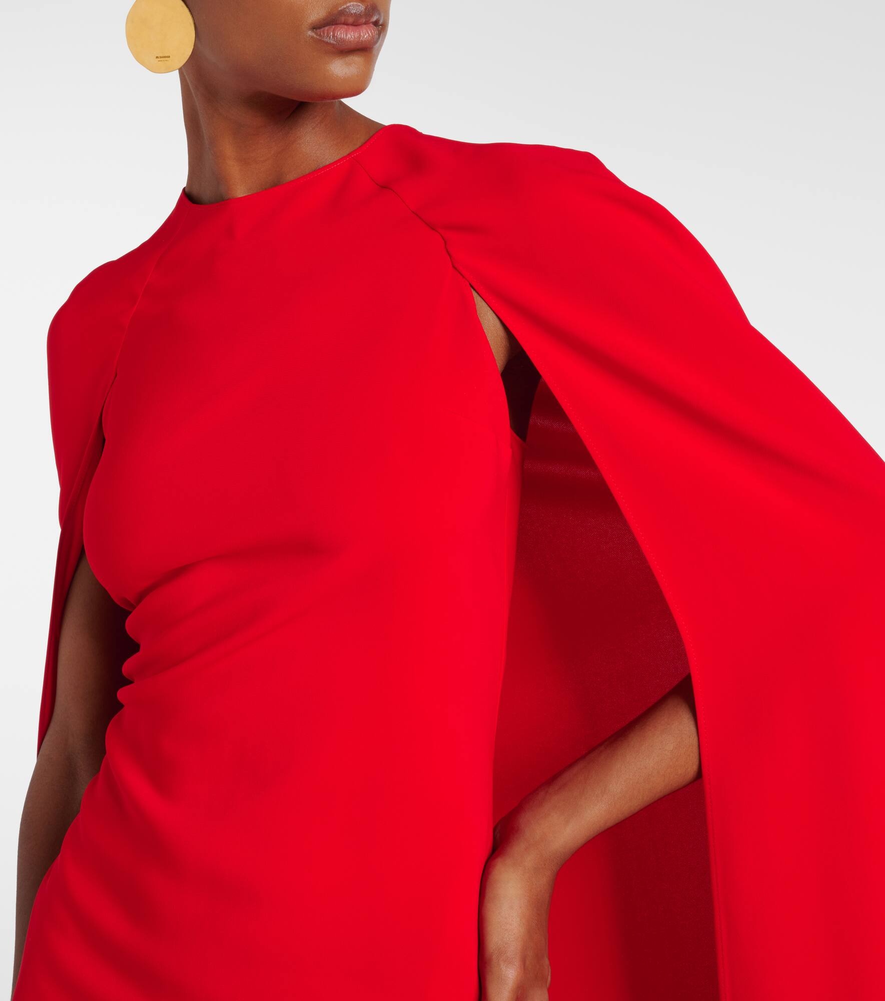 Caped midi dress - 4