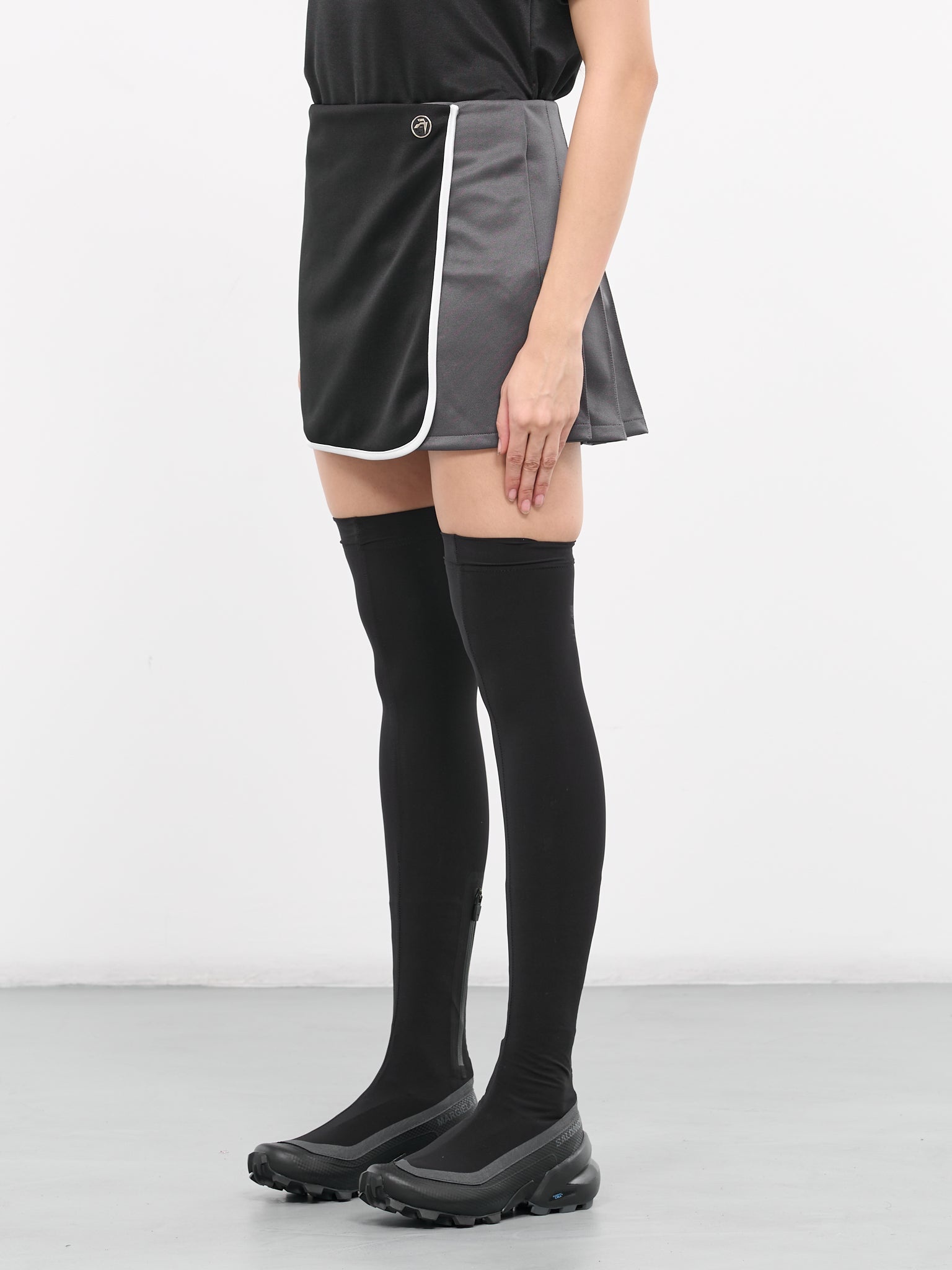 Pleated Track Mini Skirt - 2