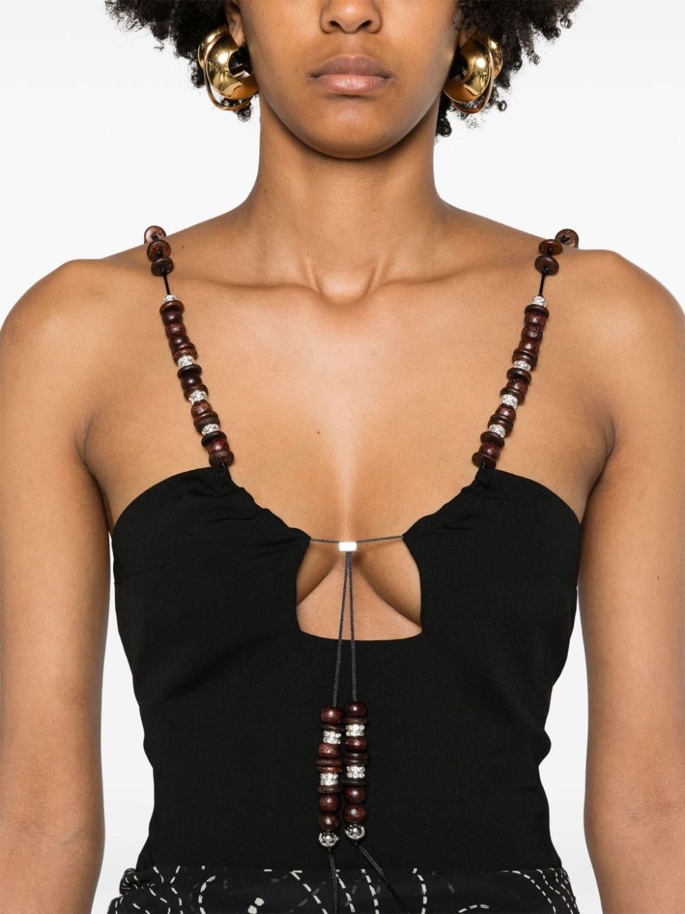 Solarte beaded crepe blouse - 5