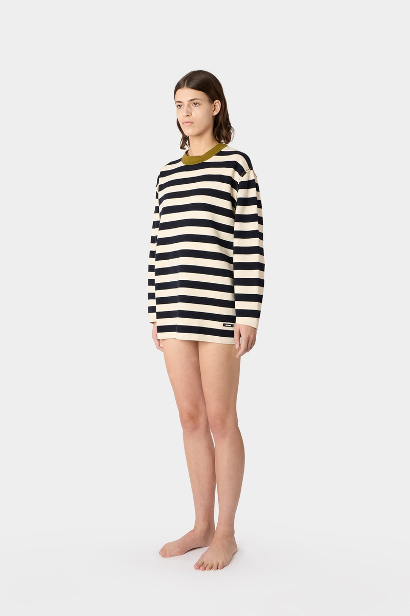 MAGLIAUNITA LONGSLEEVE T-SHIRT / cream & dark navy stripes 5